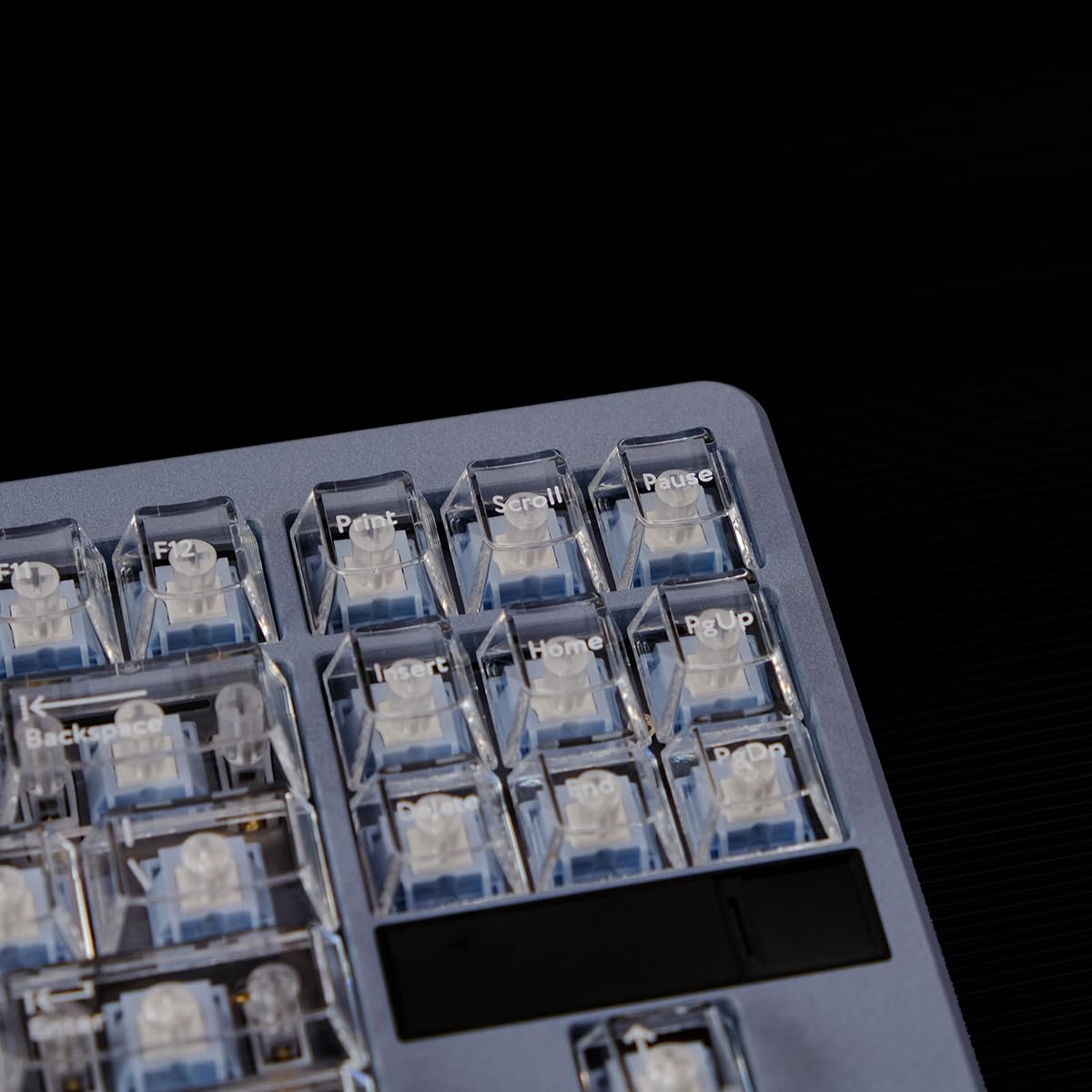 Juego de 114 Teclas Transparentes de policarbonato, Perfil Cherry, Color Blanco, compatibles con teclados mecánicos de Formato 60%, 65%, 75% y 95% con switches Cherry MX