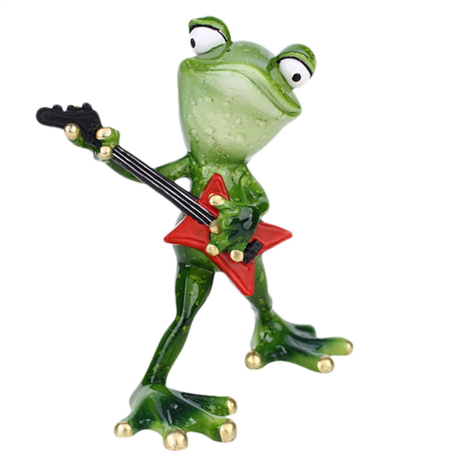 Grenouille figurine musicale en résine pour apporter joie et poésie à votre décoration