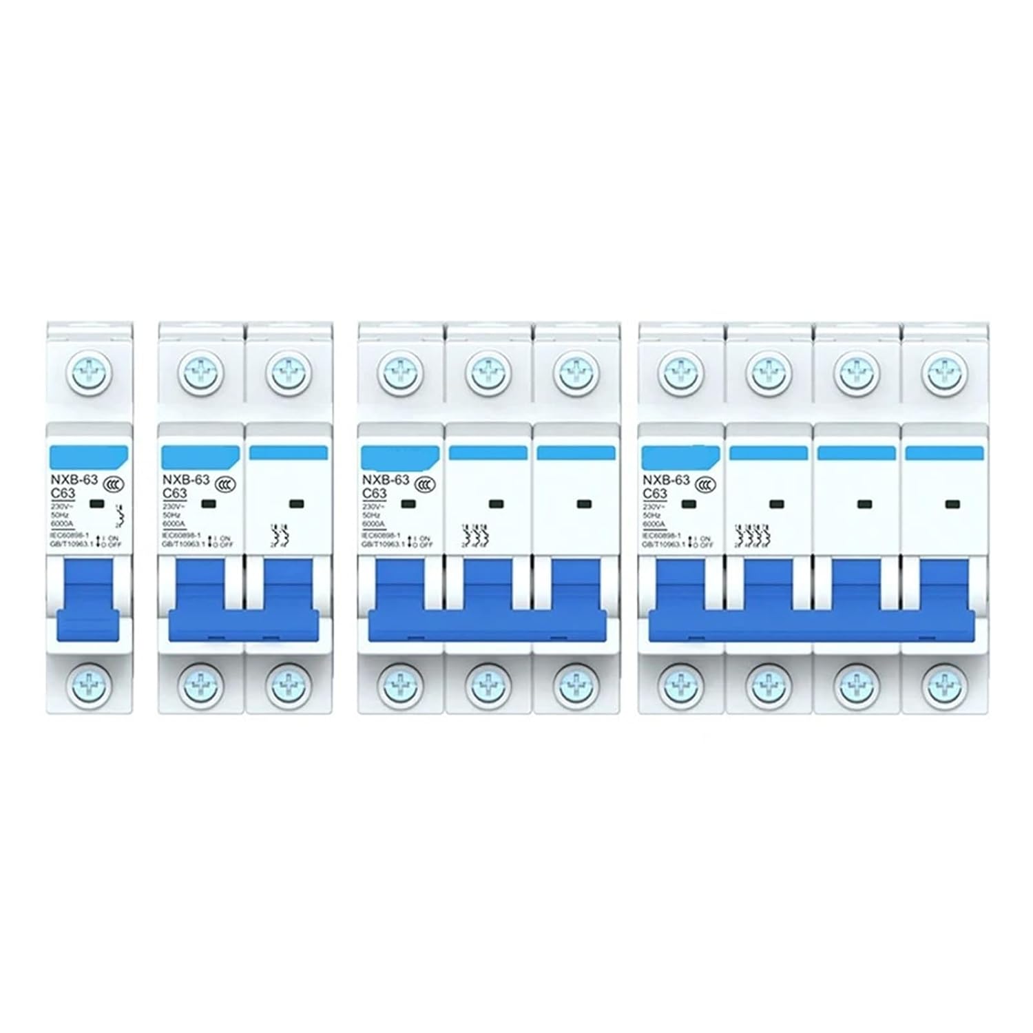 NXB-63a 2p Small Circuit Breaker 1P Conditioning 3P DZ47 Three-Phase 1Pcs(1P,50A)