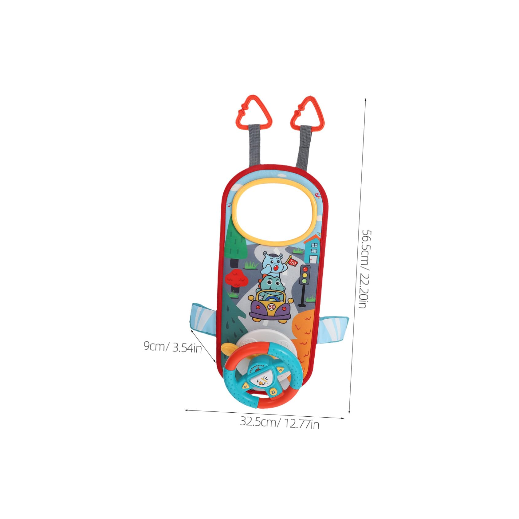 Toddmomy Gioco per Simulazione Guida Auto Educativo Interattivo Portatile per Seggiolino Veicolo Design Robusto e Leggero per Giochi Genitore-figlio