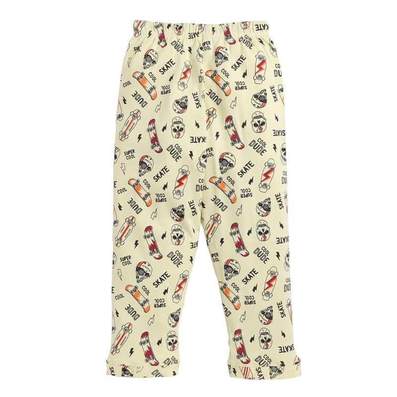 Image of Kids Regular Fit Cotton Printed Night Suit for Baby Boys