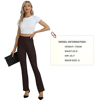 【THE MOZZ】Mild Bootcut Slacks MoFiz Women's Business Casual Dress Pants High Waisted
