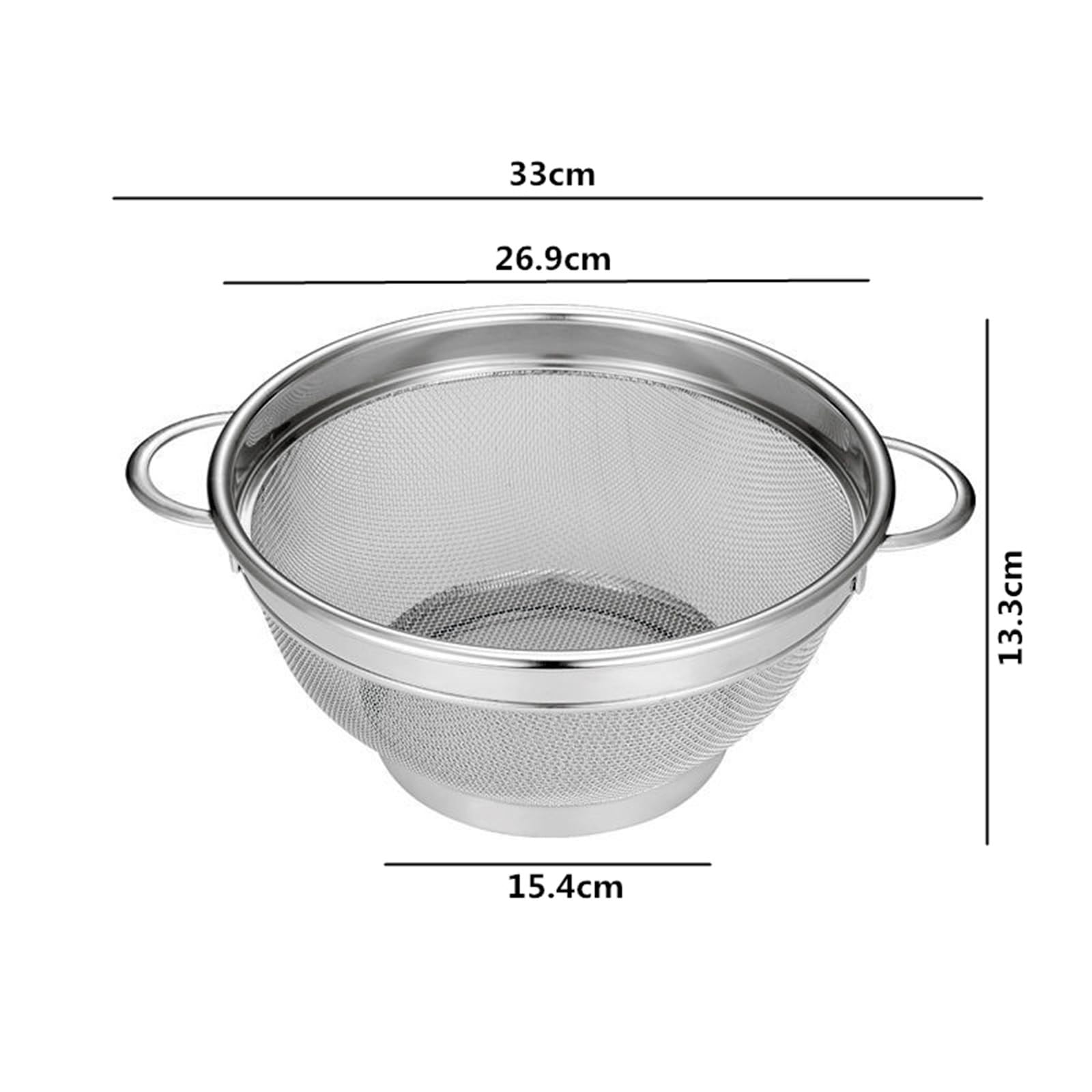 1 Set (3 PZ) Colino Da Cucina In Acciaio Inox Con Manico for Pasta Ciotola for Spaghetti Verdura Frutta Per Riso, Frutta, Verdura E Pasta