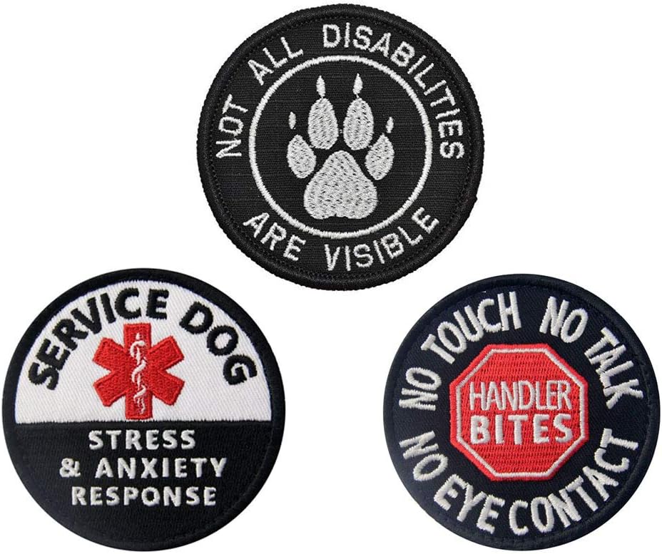 SOUTHYU 3 Pack Service Dog Tactical Morale Patches