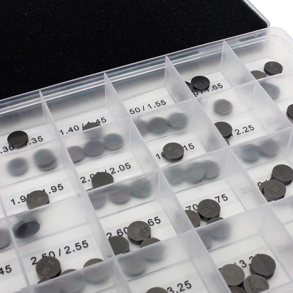Tarazon 94pcs 9,48 mm Valve Shim Ajuste de válvula 1.20 mm 3.50 mm 32 cuchillas calibrador para Yamaha WR 250 450 F WR400F WR426F YZ250F YZ400F YZ426F YZ450F FJR1300 V-Max 170. 0 YFZ 450 R X.