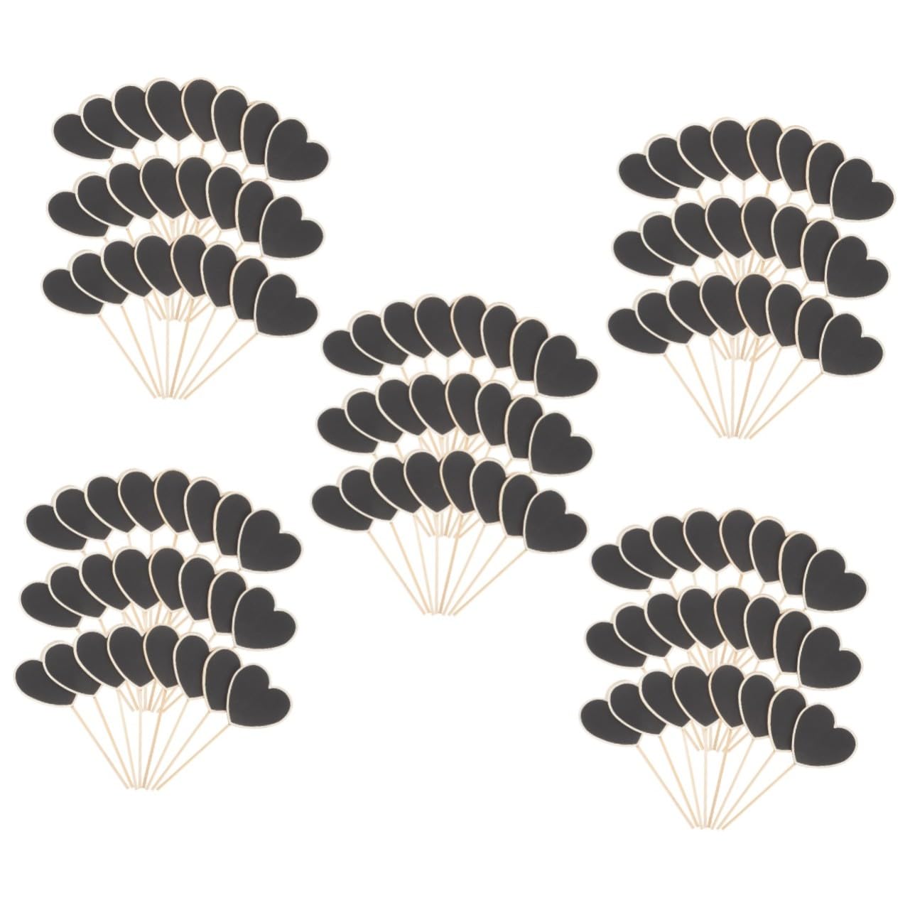 VICASKY 150 Teiliges Pflanzenschilder Herzform mit Spitzem Design zum Einfachen Beschriften und Einstecken Wiederverwendbare Gartenstecker für Bonsai Blumen Kräuter Dekoration und