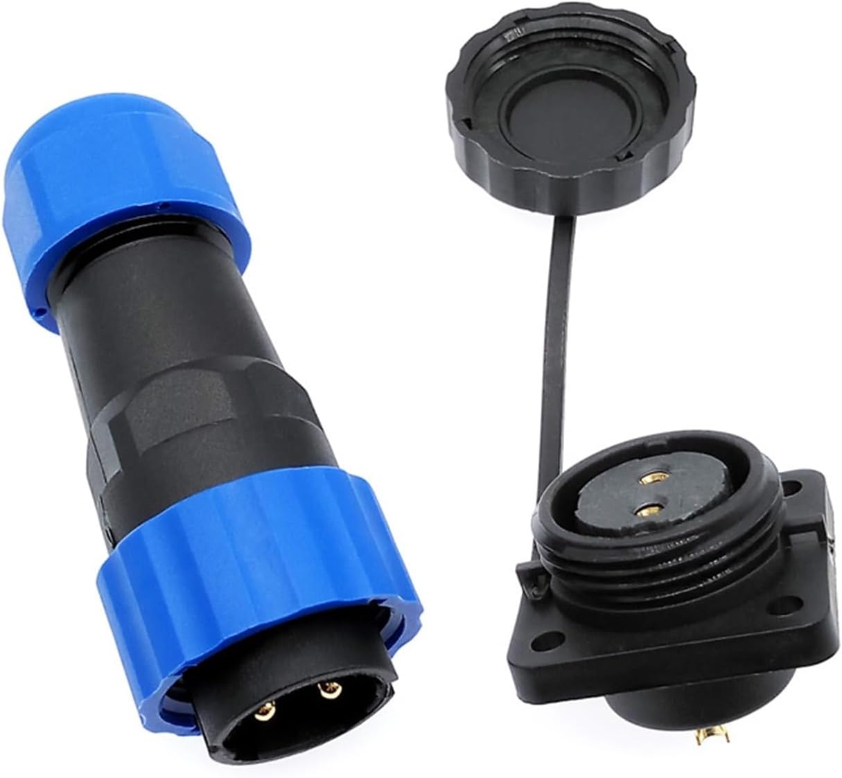 SP20 Straight Waterproof Connector Flange Socket 2/3/4/5/6/7/8/9/10/12/14Pin IP68 Cable Connector(9 pin)