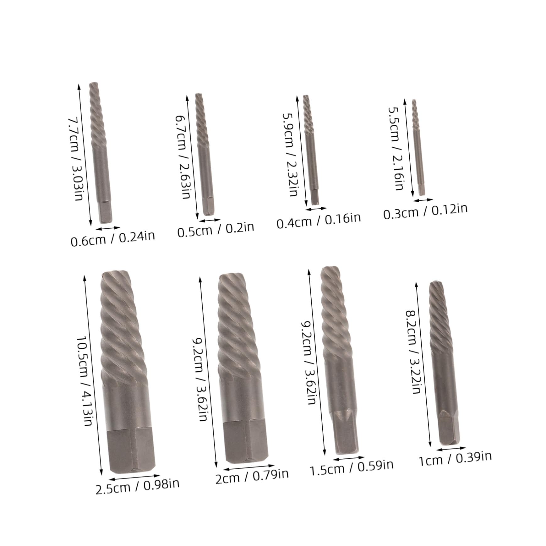 DOITOOL Broken Bolt Remover Tool Stripped Screw Extractor Set Repair Tool 1 Set