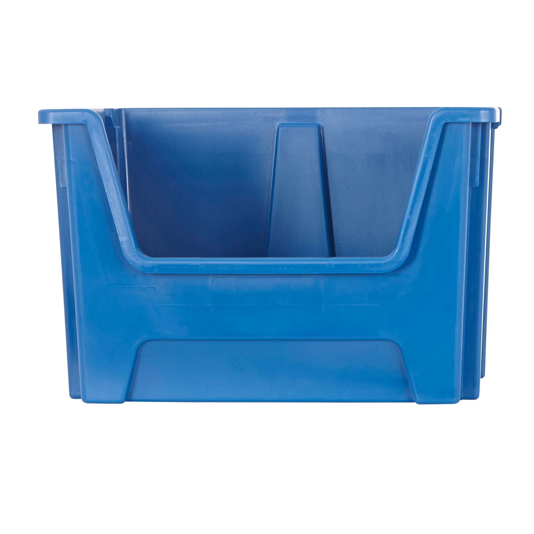 BiGDUG Essentials Large Stacking Pick Bin - 320H x 495W x 390D mm - 50L Capacity Plastic Storage Boxes (Blue, Pack of 1)