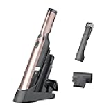 WANDVAC Cordless Hand Vac, Lightweight, Portable at 1.4 lbs., Powerful Suction, Charging Dock, One-Touch Empty for Car & Home, Multi-Surface Pet Tool & Duster Crevice Tool, Rose Gold, WV201RGBRN