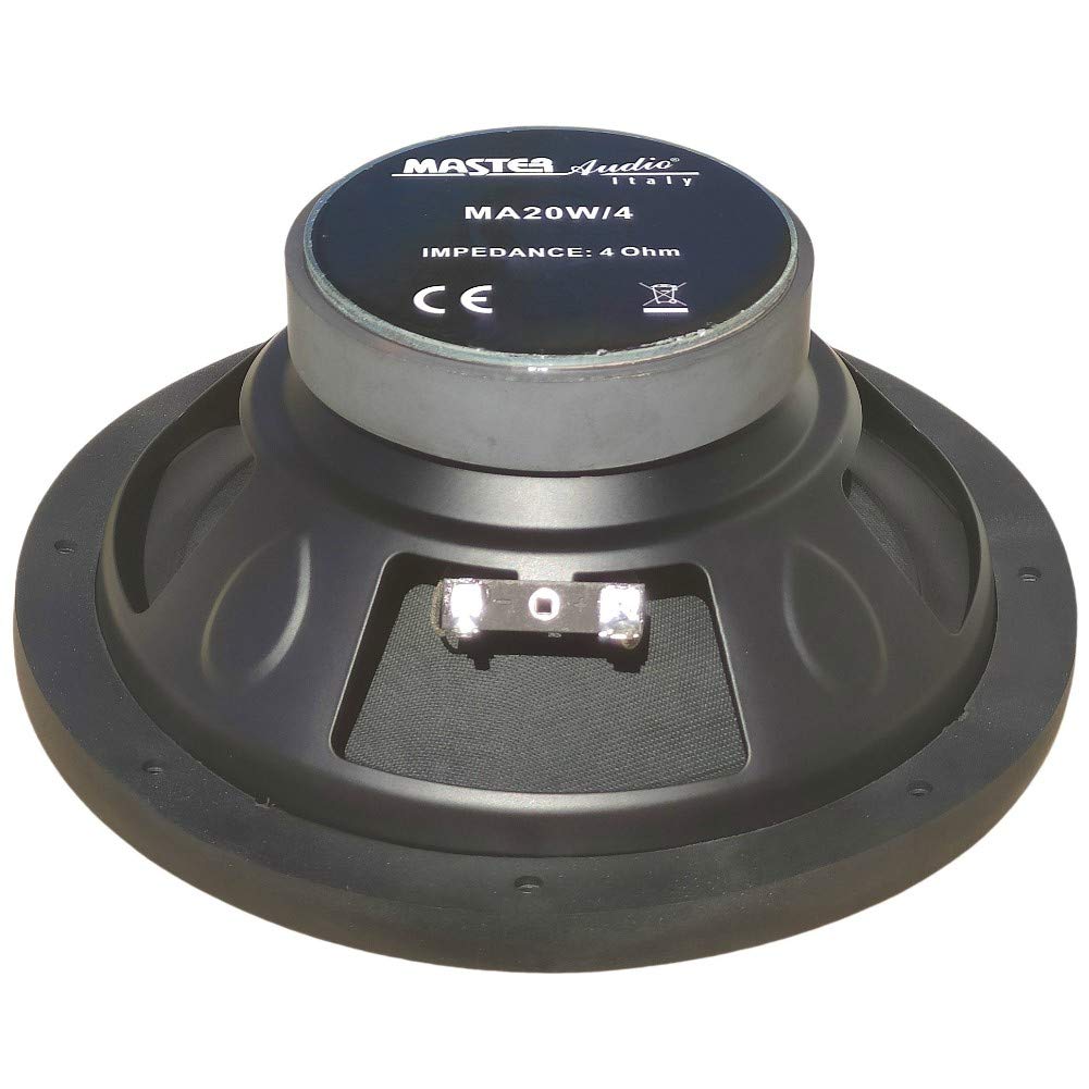 1 MASTER AUDIO MA20W/4 MA 20W/4 woofer Professionnel 20,00 cm 200 mm 8" 150 Watts rms et 300 Watts Max 4 ohms Suspension en Gomme 92 DB spl, 1 pièce
