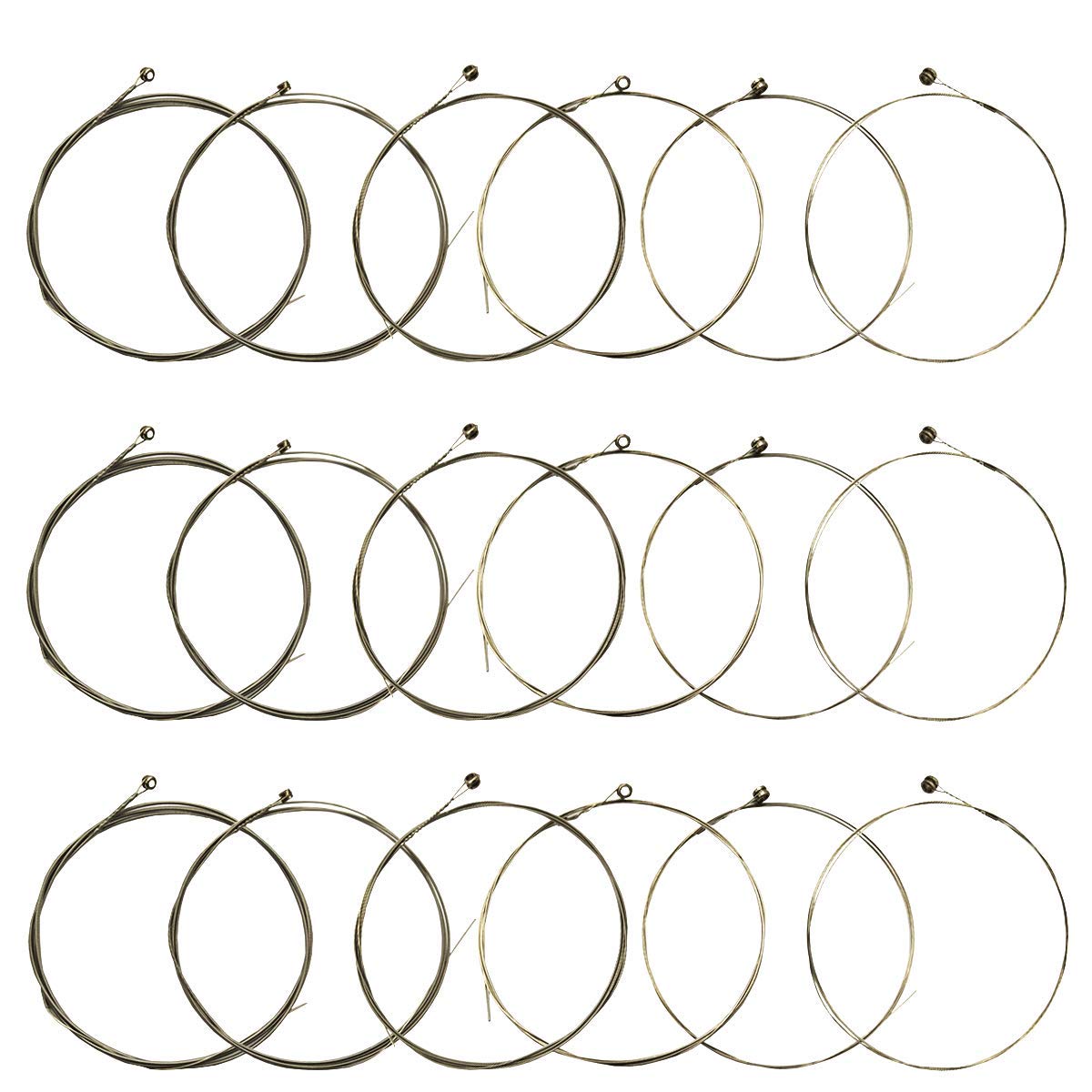 Electric Guitar Strings 3 Full Sets with Stainless Steel Core Nickel Alloy Wound Nickel-plated Bead Head Including E-1st B-2nd G-3rd D-4th A-5th E-6th