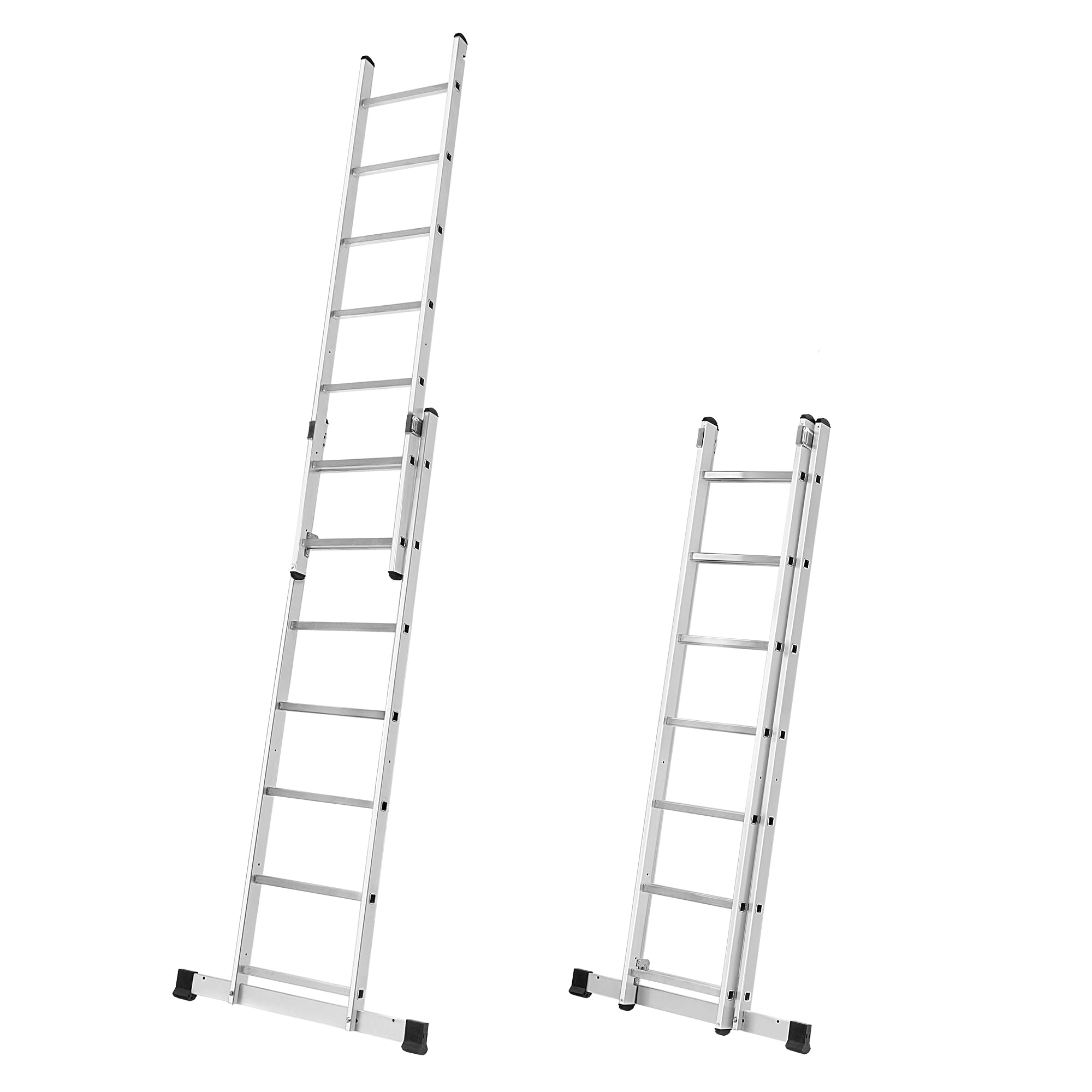 KADAX Rusztowanie aluminiowe wielofunkcyjne z platformą 114x187 cm, 14-szczeblowe, antypoślizgowe stopki, do prac budowlanych i remontowych