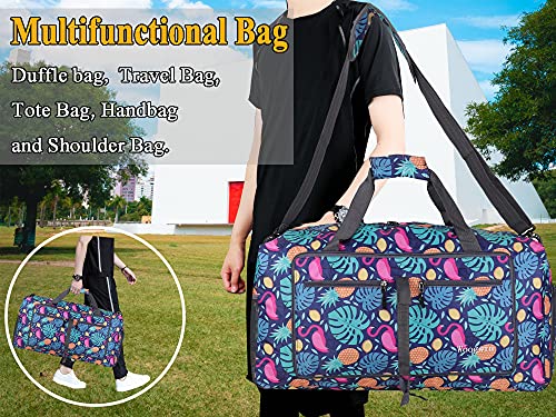Image of Woogwin Travel Duffel Bag Large Foldable Waterproof Overnight Bag for Beach Swim Bags Pool Sports Gym