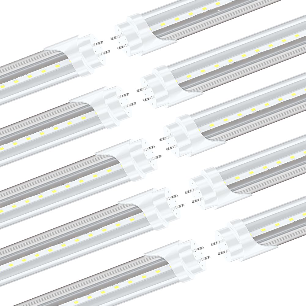 HMINLED T8 LED Light Tube 4 ft 22W 6000K 85-265V Double-Ended