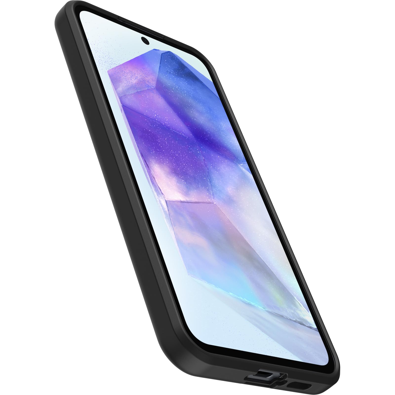 Cover per Samsung Galaxy A55 5G OtterBox React Series, resistente a shock e cadute fino, cover ultrasottile, testata a norme MIL-STD 810G, Nero
