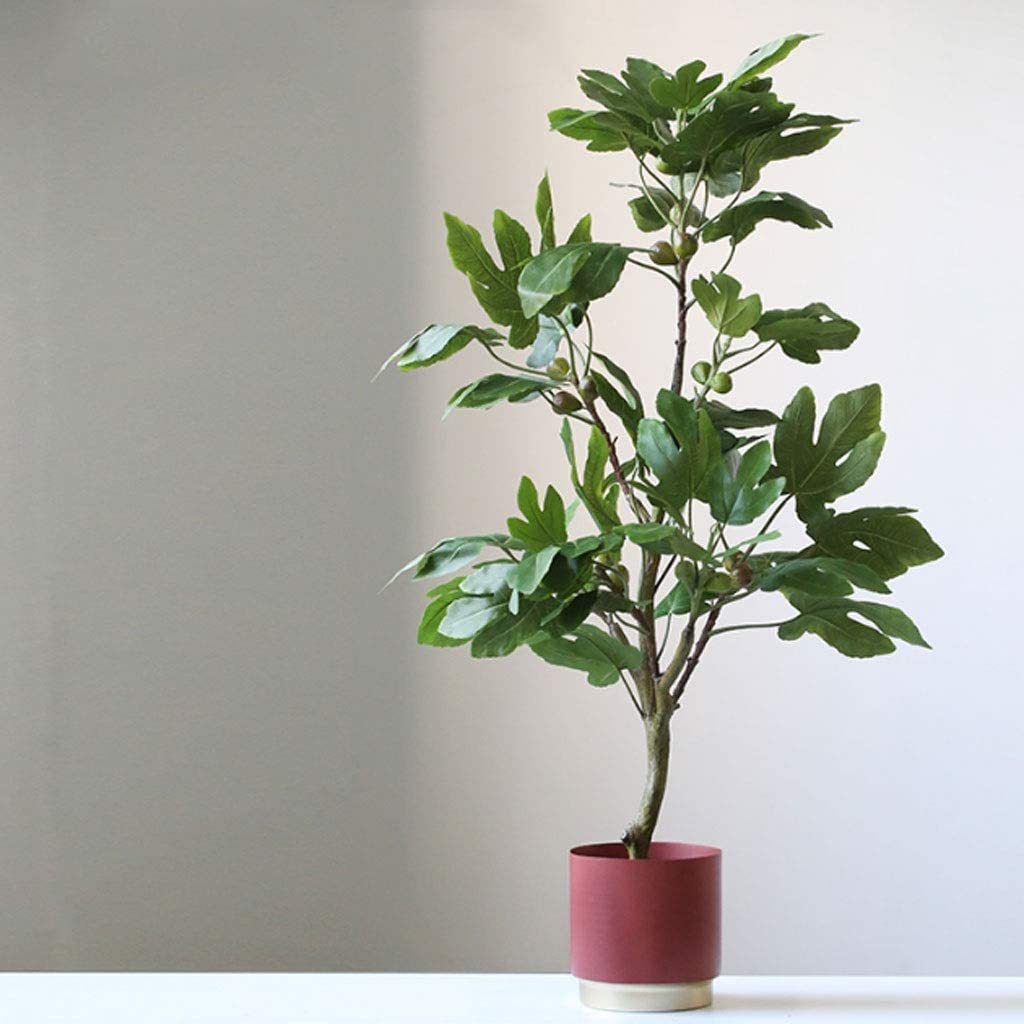 AYCDL Artificial Trees Fake Tree Artificial Plants 4Ft Artificial Fig Trees Artificial Silk Tree For Outdoors Indoors, Fake Plant In Pot For Home Office Garden Decor,C-120cm,C-120cm