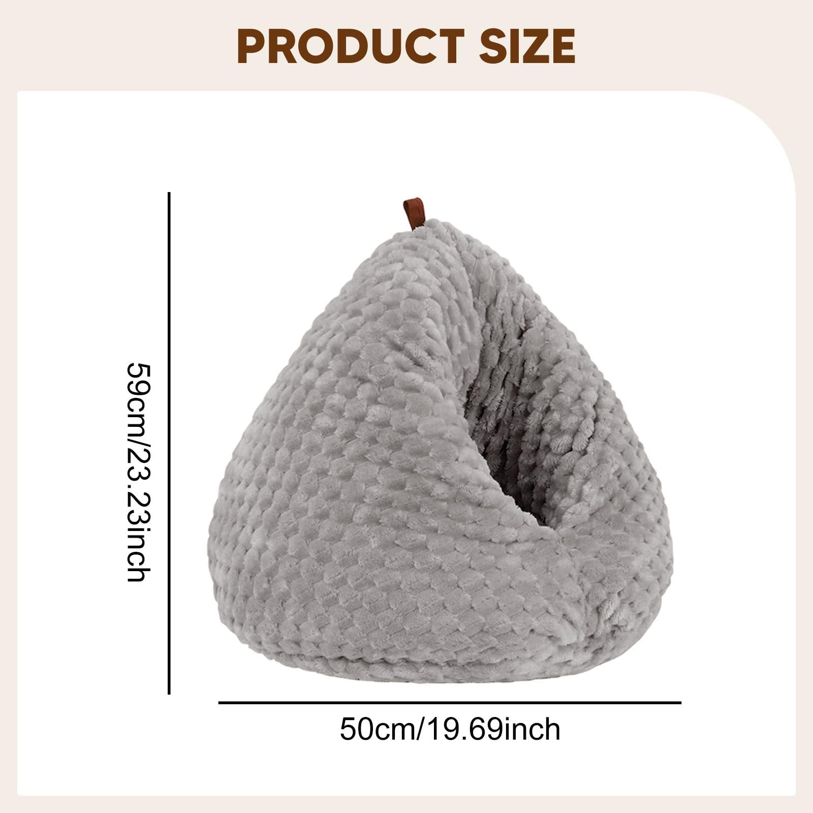 Cuccia Gatto Riscaldata Pile Di Corallo,Marrone Grigiastro