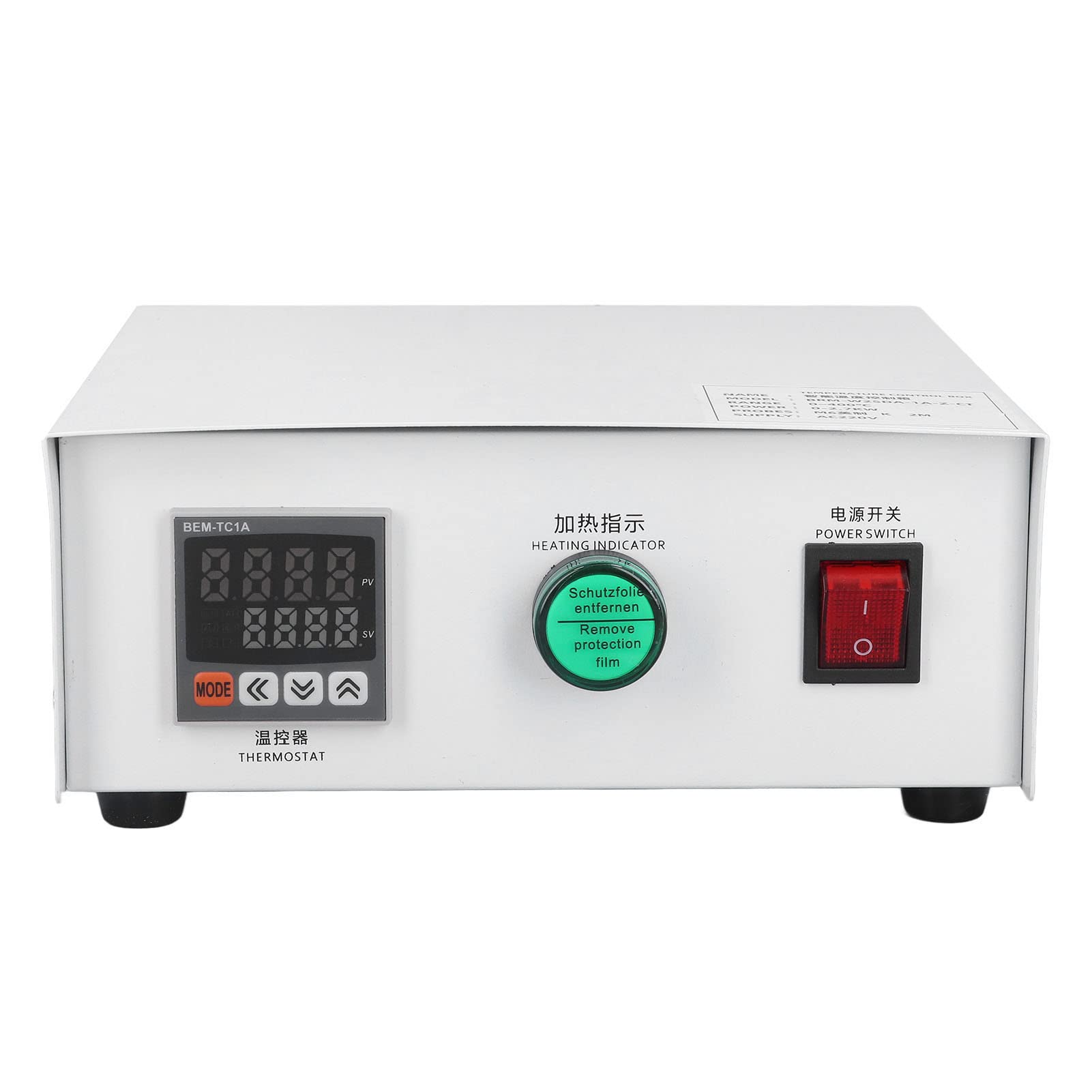 Controlador de Temperatura PID Termostato Digital M6 Control de Temperatura de Alta Precisión para Horno IR Curado UV Maquinaria de Plástico Acero Inoxidable (1 metro)