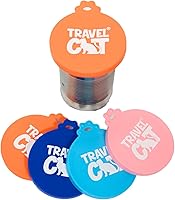 Vista 4 de TRAVEL CAT Tapas para latas de comida, paquete de 5 fundas reutilizables de silicona para latas de alimentos enlatados para almacenamiento