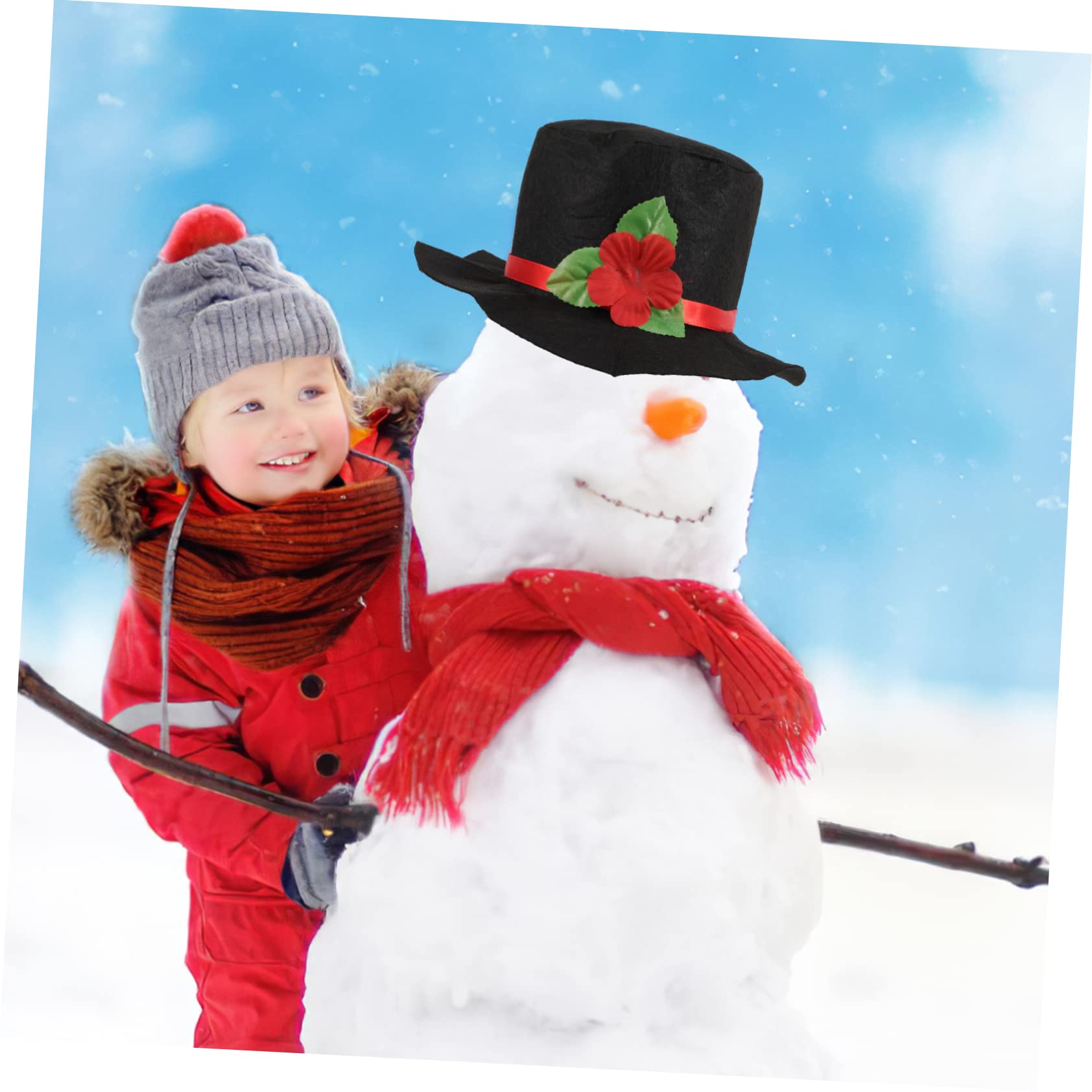 IMIKEYA 2 Sätze Schneemann Verkleiden Sich Weihnachtsschneemann Requisiten Schneemann-karottennase Bauen Sie Ihren Schneemann-bausatz Schneemann-kleidungszubehör Schneemann-schal Polyester