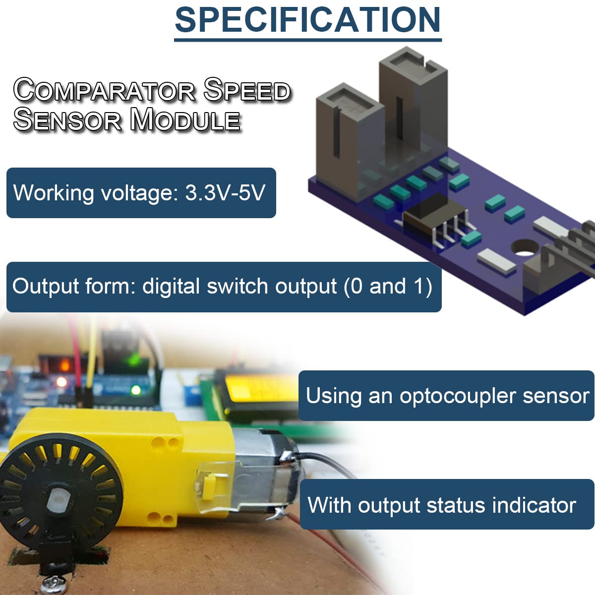 Snapklik.com : 10PCS Comparator Speed Sensor Module LM393 Chip Motor ...