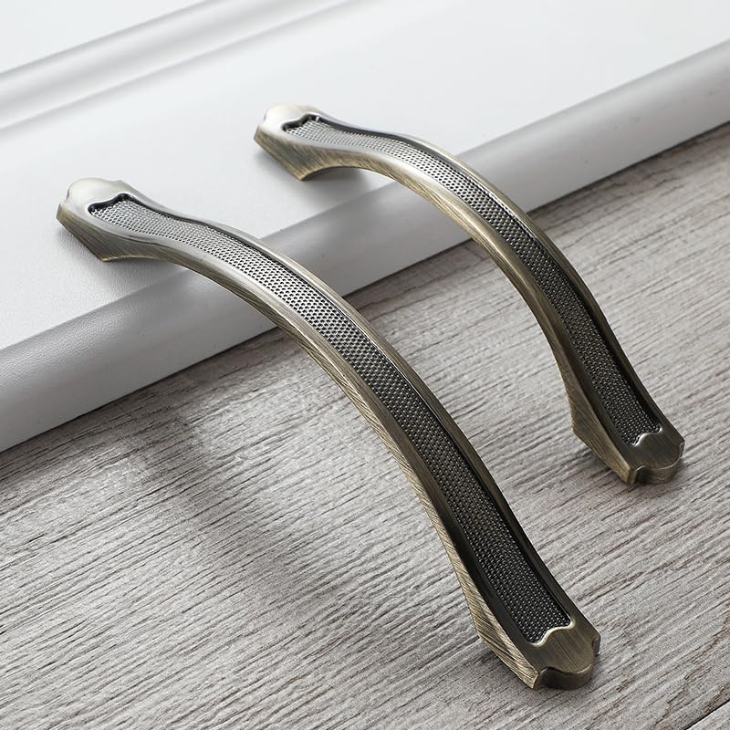Cabinet Handles and Knobs Metal Drawer Pulls Vintage Kitchen Cupboard Handle Furniture Handles Hardware 1Pcs (Color : 390-128)