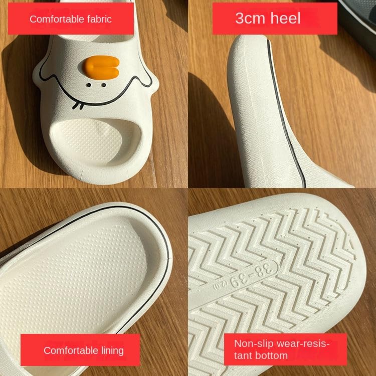 Loizziuy Summer Slippers Sandal Women's Slippers Cute Duck and Girly Indoors and Outdoors with A Non-slip Thick Sole2