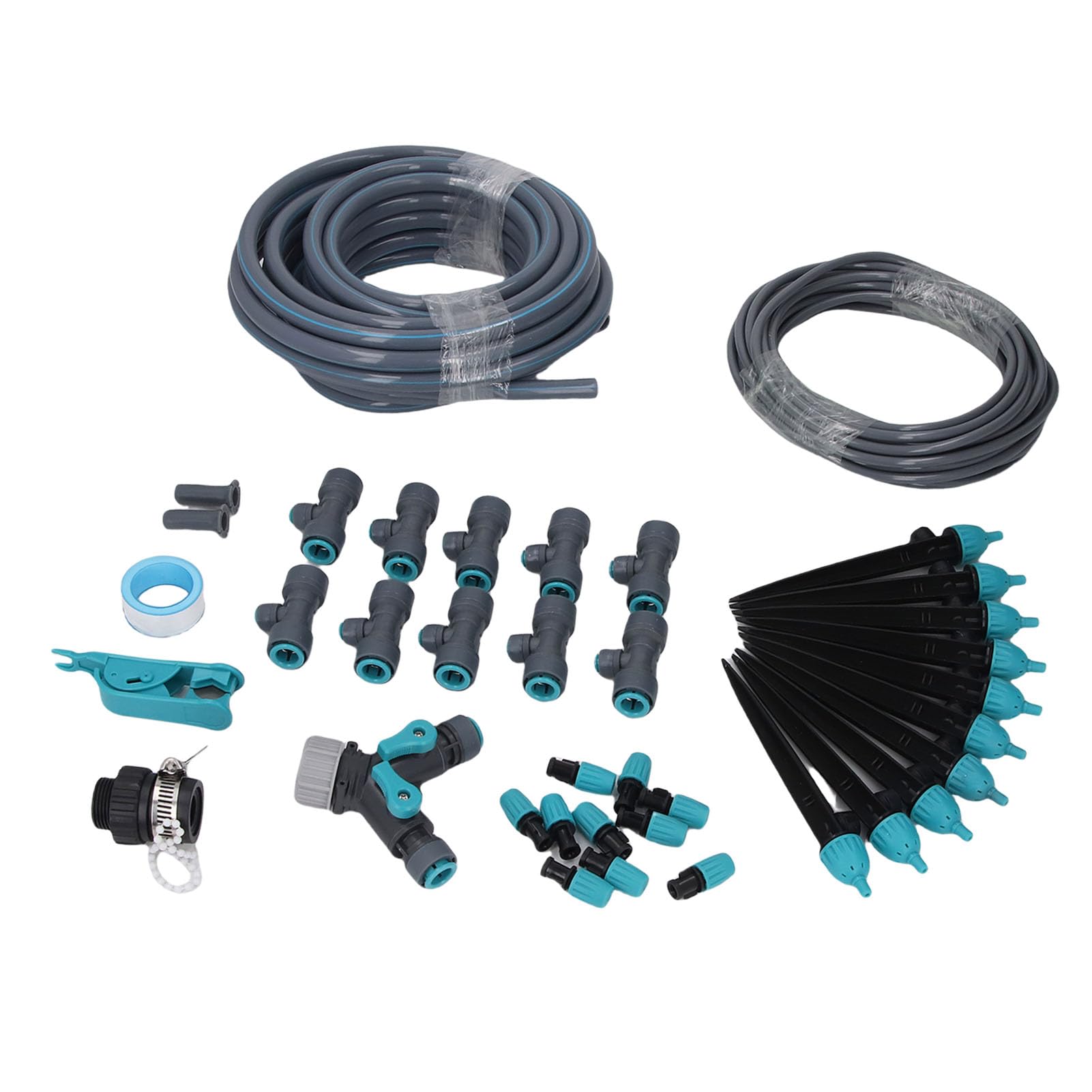 Generic de Riego por Microgoteo para Invernadero, Cabezal de Pulverización Ajustable Resistente, Kit de Riego Automático para Cama de Jardín, Patio y Césped, 10m