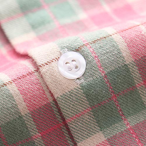 Image of Phorecys Girls' Plaid Flannel Shirt Long Sleeve Button Down Buffalo Checkered Shirt 2T-10 Years
