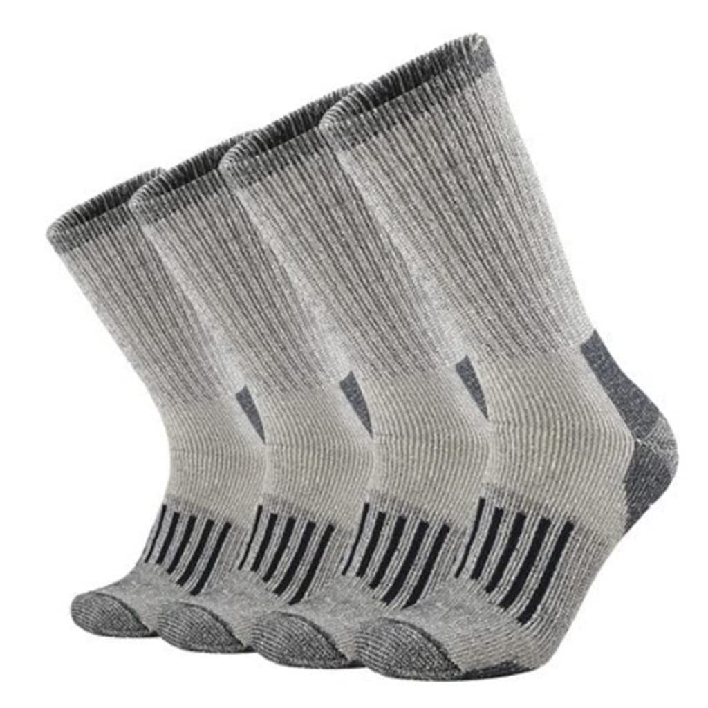 Skarpety wełniane dla mężczyzn zagęścić ciepłe piesze wycieczki Skarpety Crew Wool Sports Skarpety Euro Rozmiar 40-45 (Kolor: C Rozmiar: 4 pary) (Color : A, Size : 4 Pairs)