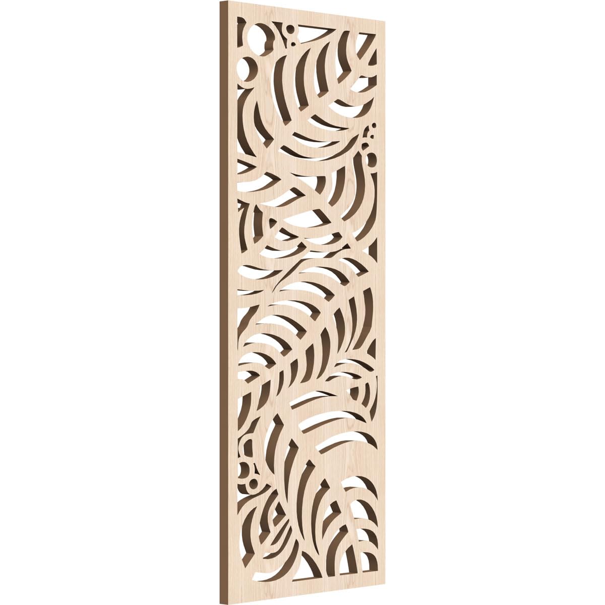 Mills Decorative Pierced Fretwork Wood Wall Panels, 9 3/8"W x 24 3/8"H x 3/8"T, Red Oak