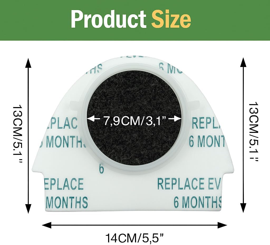 Rear Exhaust After Filter Replacement for Tristar A101 Canister Vacuum Cleaner, Fits 70306, A101, A101N, A101G, EXL, MG1, MG2, CS, Activated Carbon Vacuum Exhaust Filter, 2-Pack