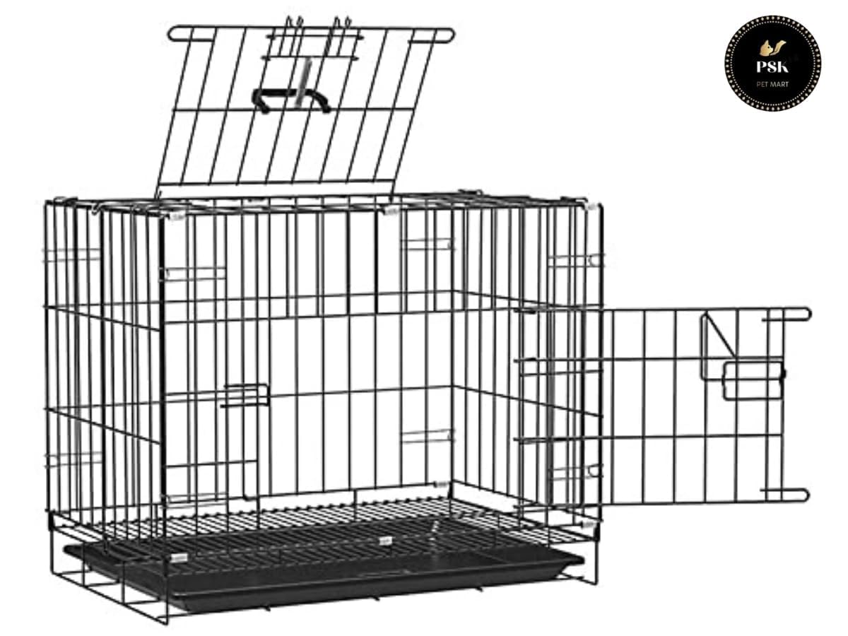 PSK PET MART Folding Metal Cage/Crate/Kennel 36 inch Black Powder Coated, Double Door Crate for Large soze Dog s (B0CLVH4ZLK) Amazon Price History, Amazon Price Tracker