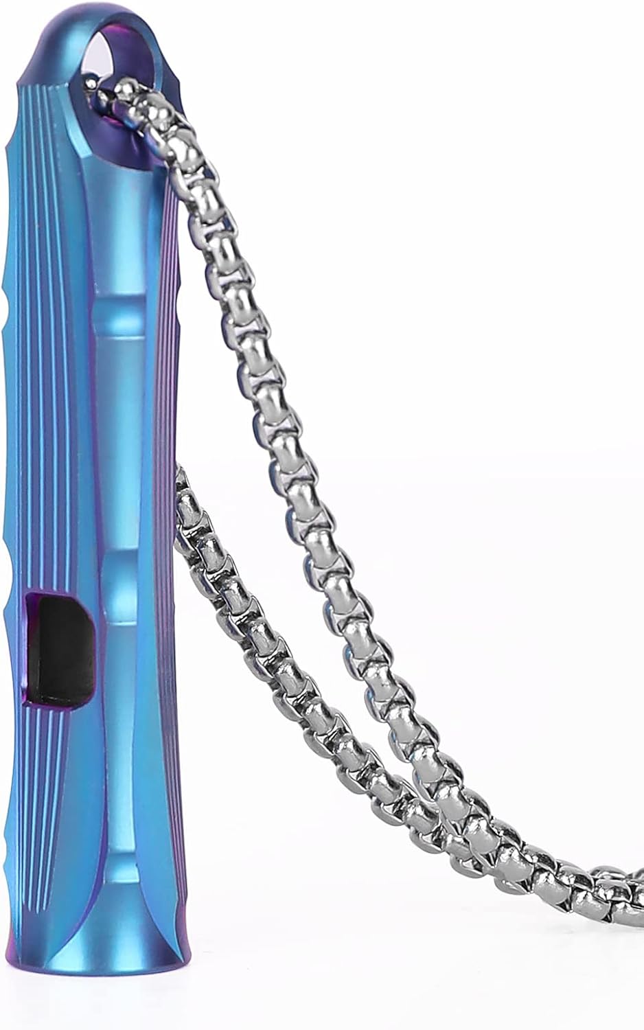 Titanium Whistle Emergency Survival Loud up to 120db for Kids Women,EDC Safety Whistles Necklace for Lifeguard,Coach,Dog Training,Hiking,Kayak,Boating,Camping Sports