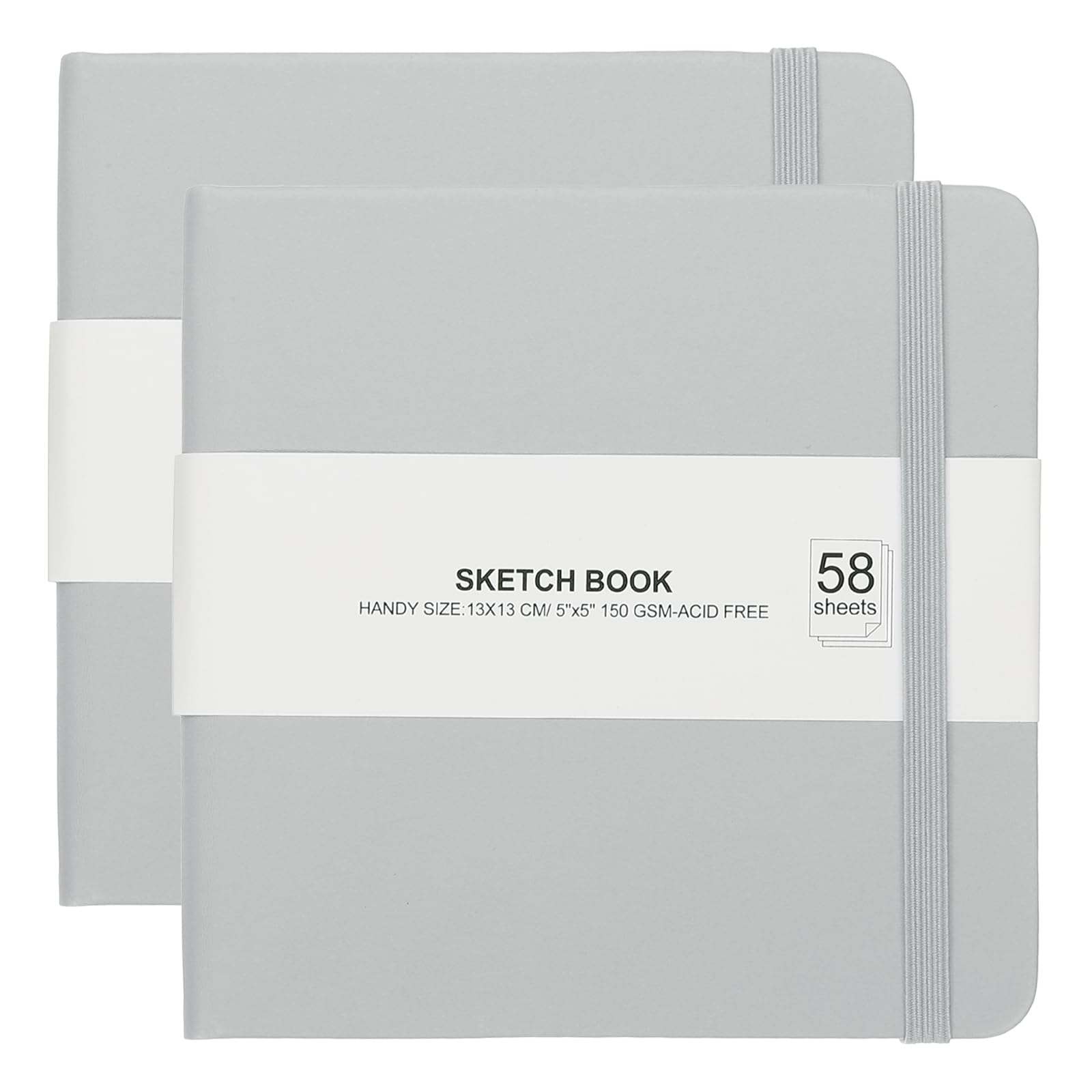 PATIKIL 5x5" Hardcover Leather Pocket Sketchbook