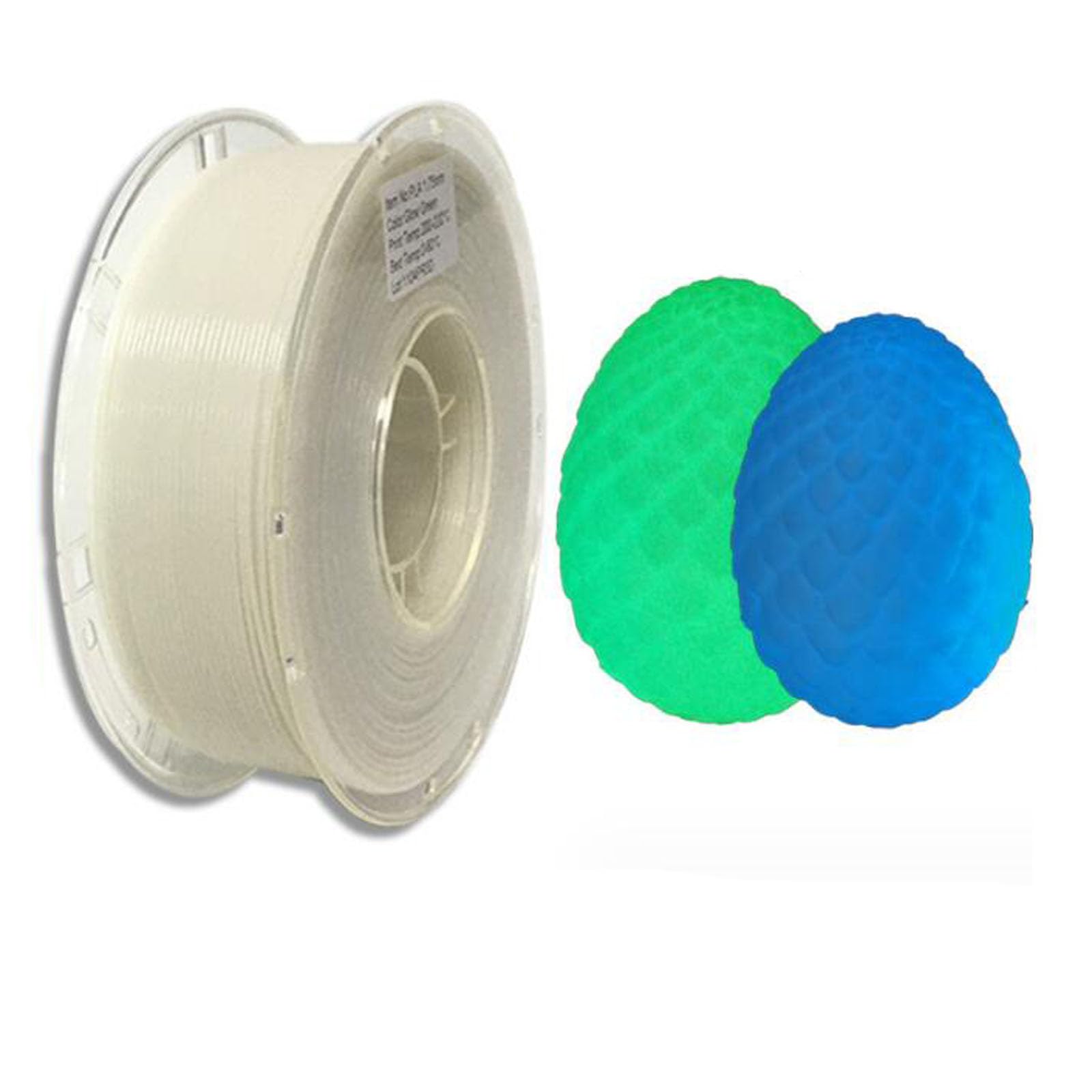 Nocne Drukarka 3D Filament 1,75 mm, materiały eksploatacyjne do drukarki 3D, materiał eksploatacyjny 3D w świetle nocnym PLA, Filament 1 kg, emitujące zielone i niebieskie światło w nocy,Green