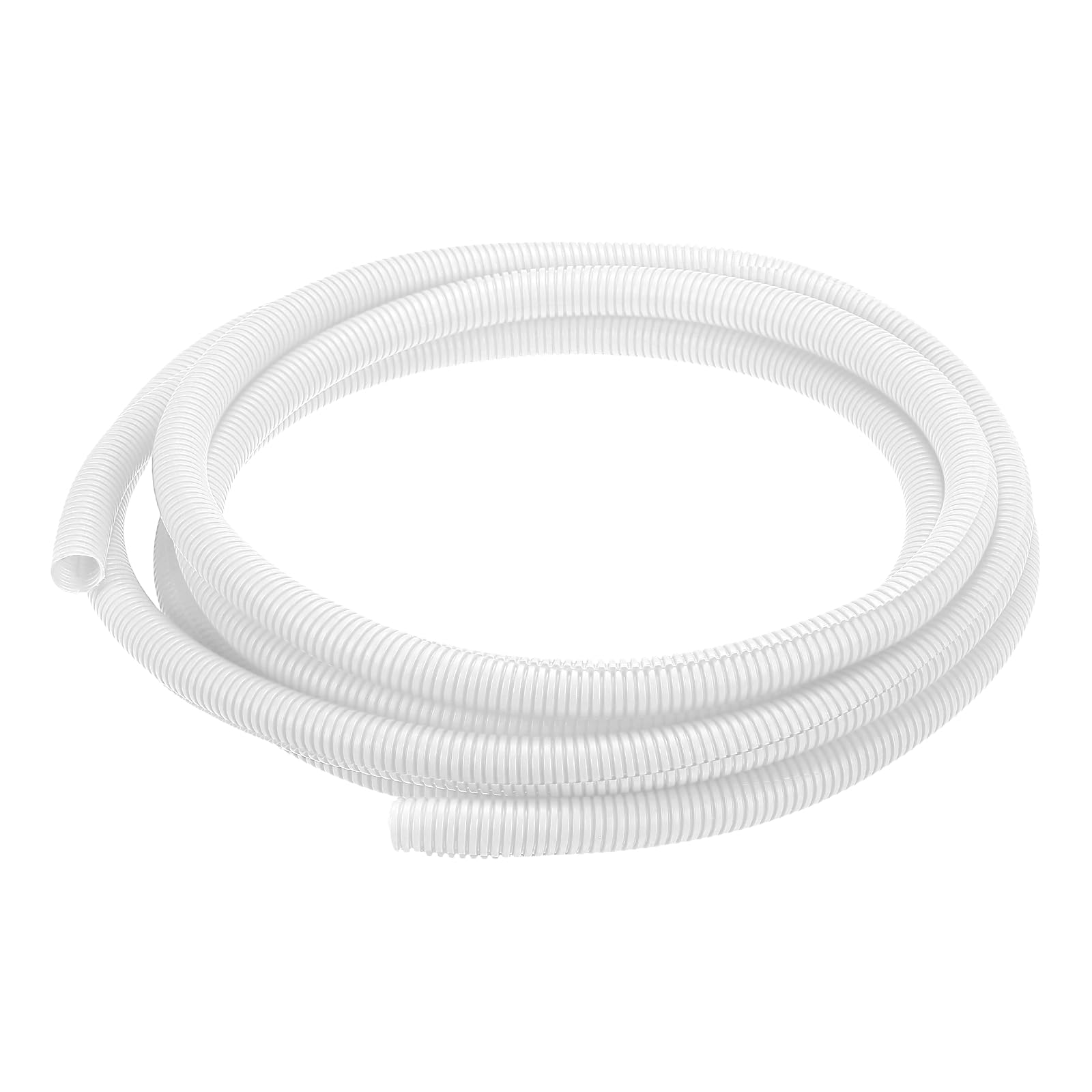 sourcing map Split Wire Loom Tubing 3/4"(20mm) ID 20FT(6m) Wire Loom Tubing Heat & Cold Resistant -40F to 257F Plastic Flexible Conduit Cord Protector for Electrical Wires Cable, White