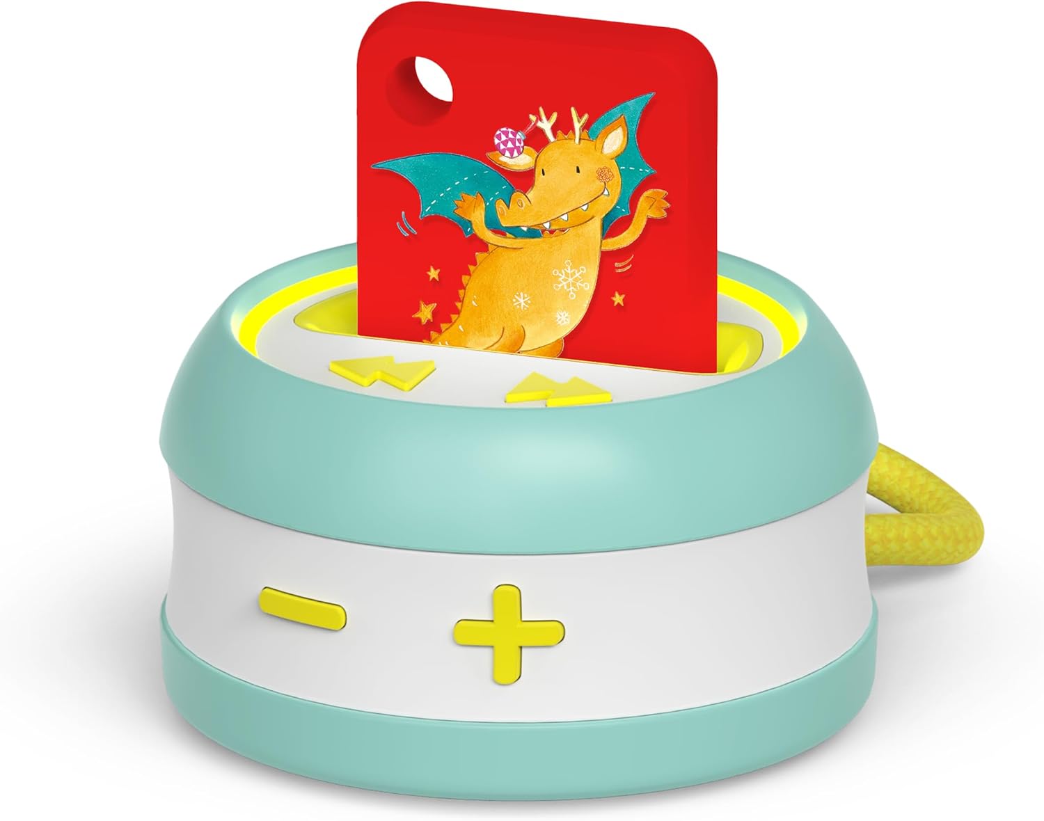 (Edel) Spekulatius Christmas Dragon Karaoke Machine, 1 Galakto Token, Red, 3.5mm Jack, Two Headphone Jacks for Shared Listening, Festive and Child-Friendly