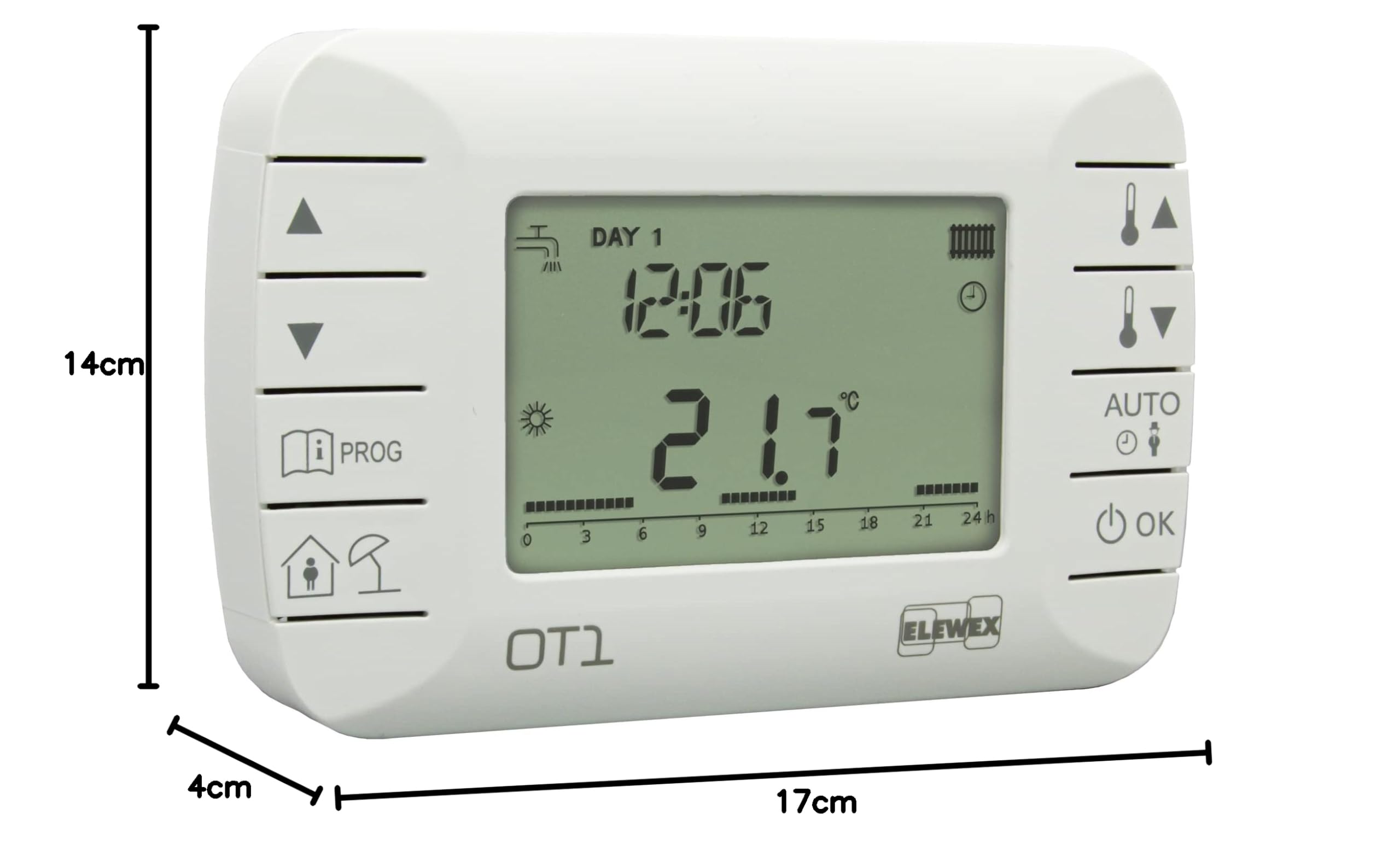 VEMER VE794100 OT1 - Termostato Calefaccion Ambiental Semanal Modulante para Caldera con Protocolo OpenTherm Clase V, Blanco