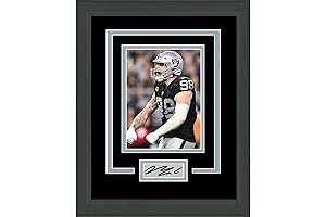 Framed Maxx Crosby Facsimile Laser Engraved Signature Auto Las Vegas Raiders 11x14 Football Photo