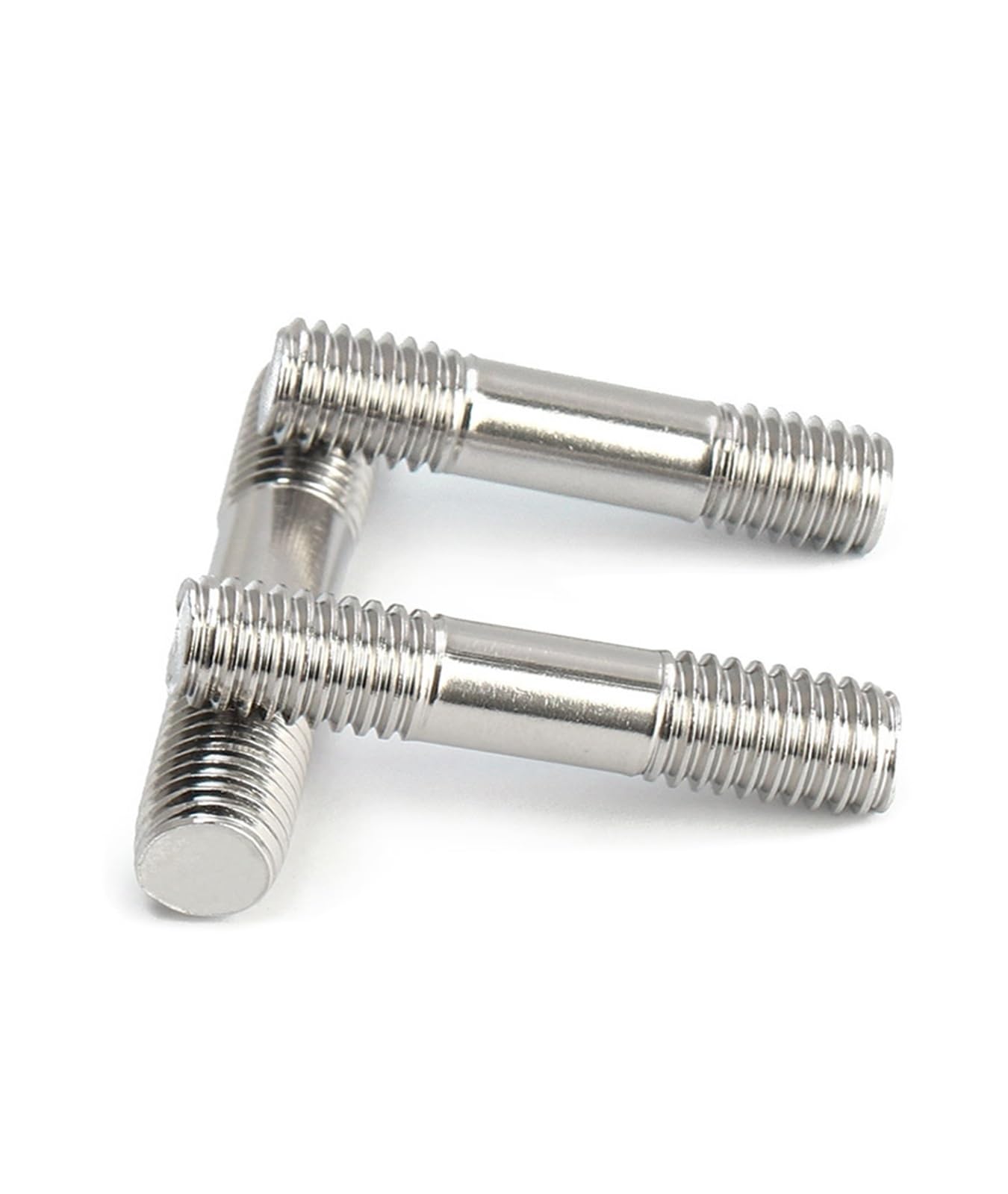 Gewindestange Edelstahl-Doppelkopfschraube mit verlängerter Gewindestange gleicher Länge(M5-5pcs,100mm)