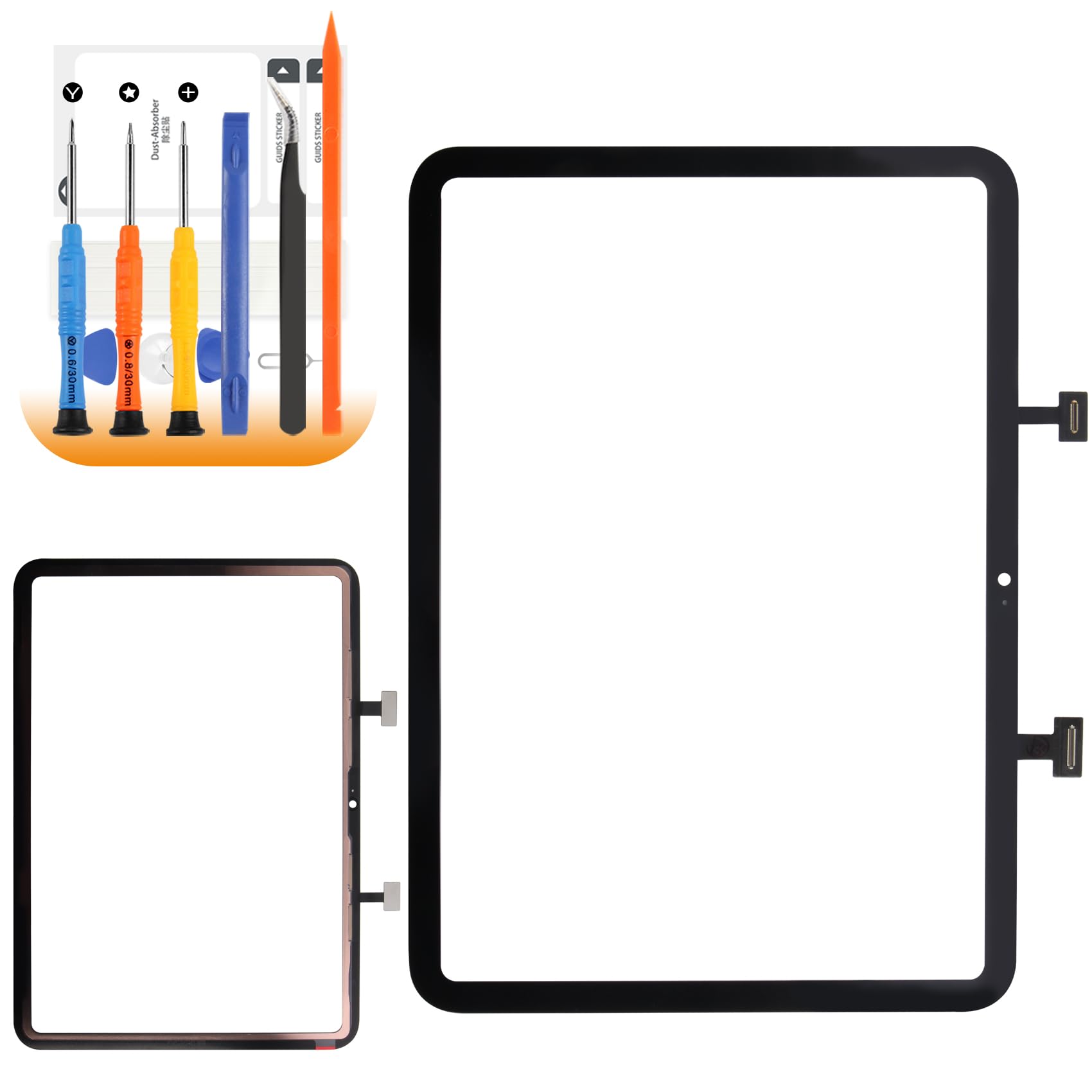 Pantalla táctil para iPad 10 2022 de 10,9 pulgadas de repuesto para iPad de 10ª generación A2696 A2757 A2777 digitalizador pantalla táctil juego de reparación de pantalla negra