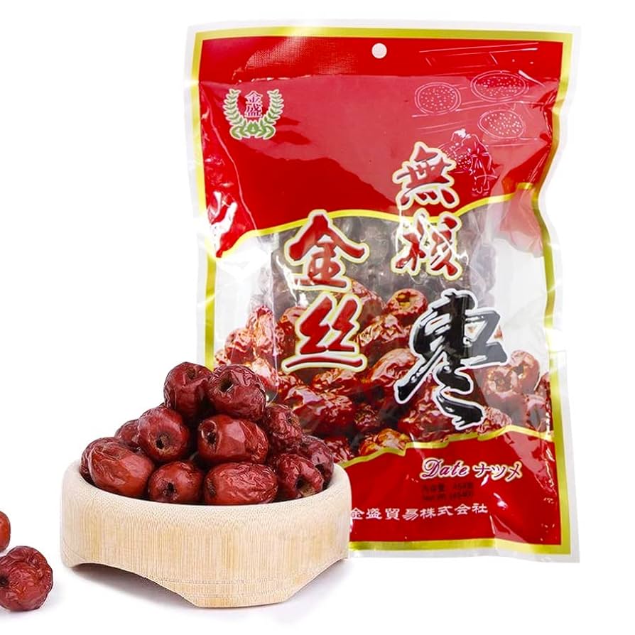 Amazon.co.jp: 干しなつめ ナツメ 無核金絲棗 454g 夏目 紅棗 大