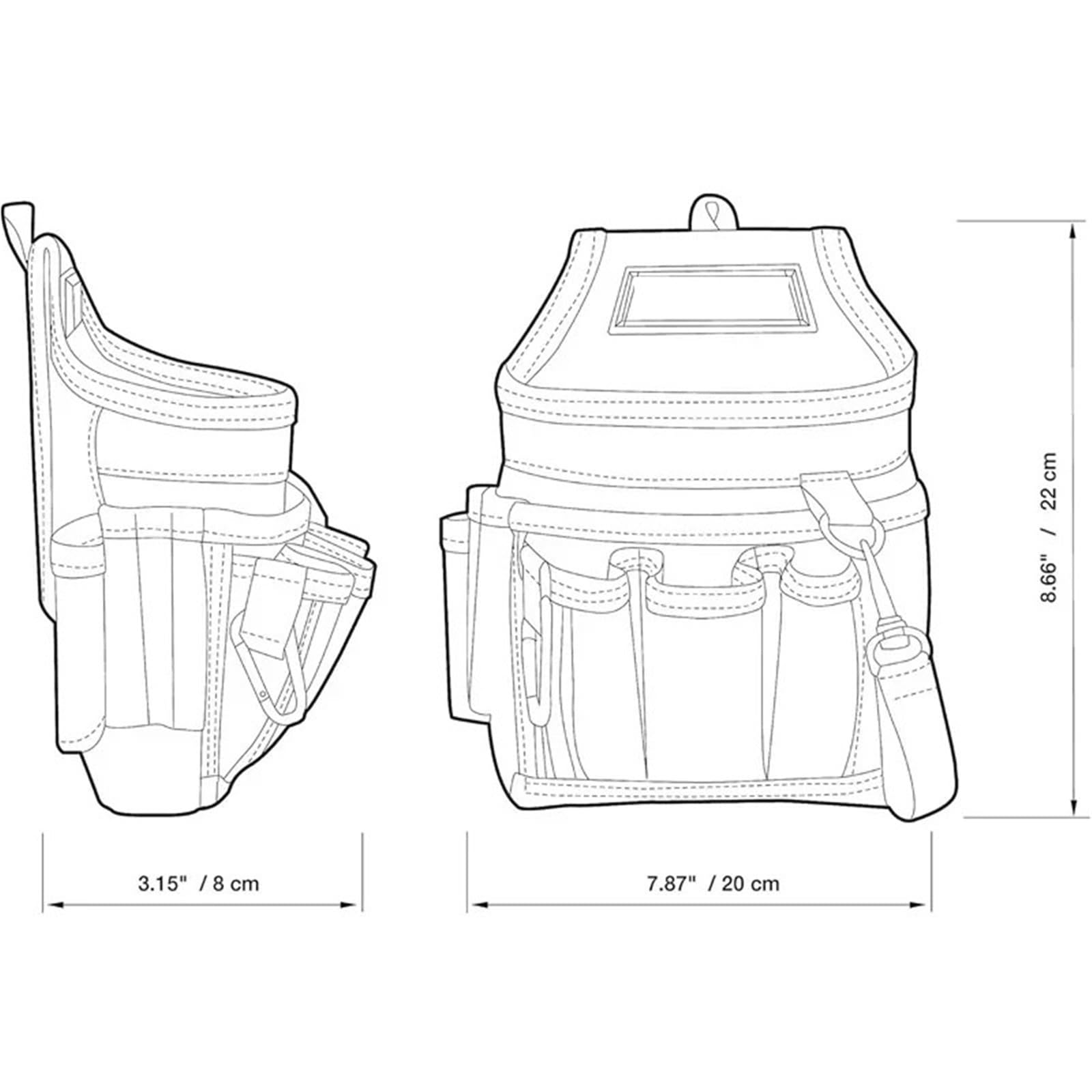 Étui pour perceuse Pochette d'électricien résistante à l'usure, Portable avec Ceinture de Taille rembourrée Douce, Sac Outils bandoulière
