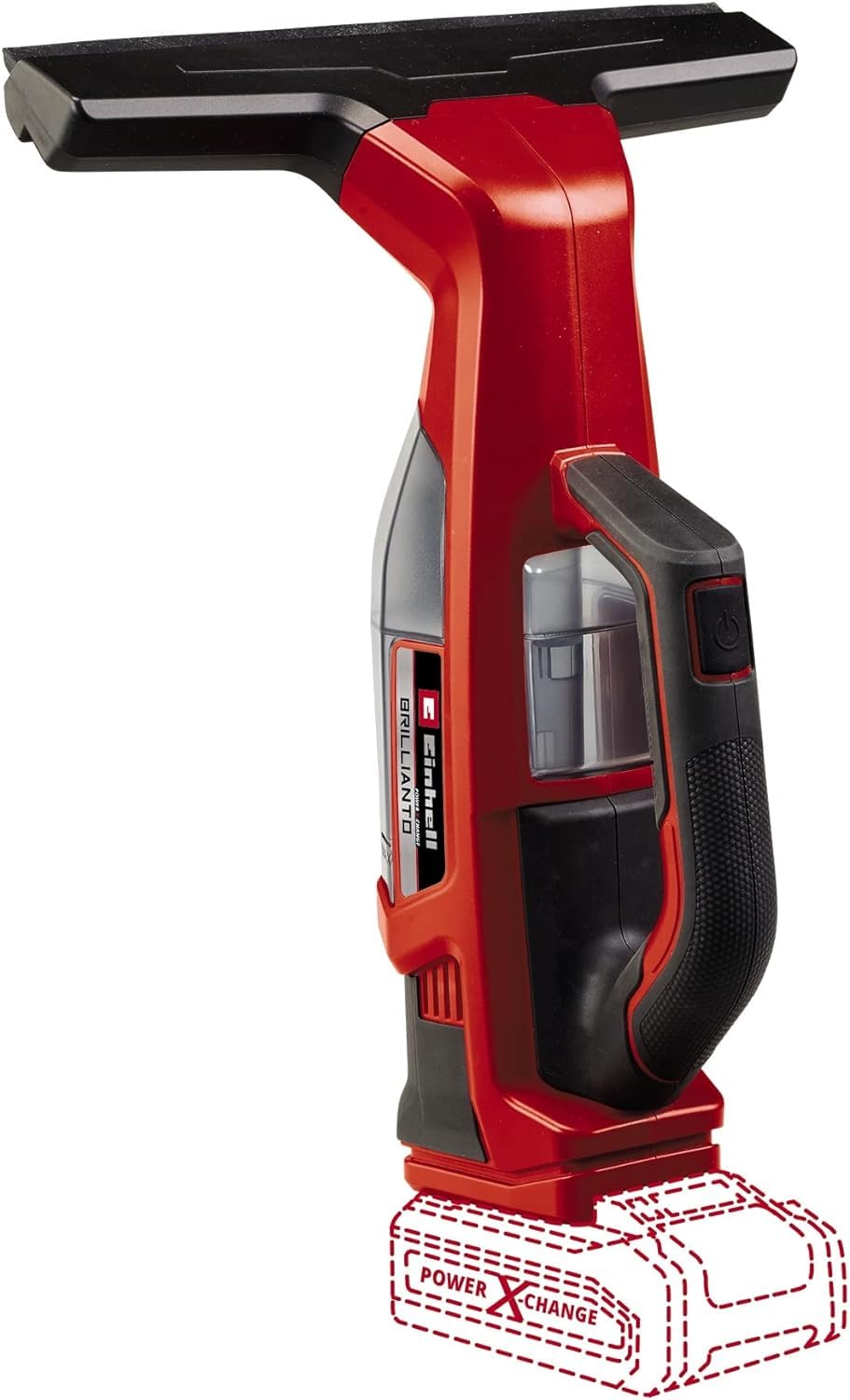 Einhell Lavavetri a batteria BRILLIANTO Power X-Change + Einhell Pxc Starter Kit 18 V, Batteria 2,5 Ah E Caricabatteria Power X-Change, Nero Rosso, 10 x 15 x 11.3 Cm