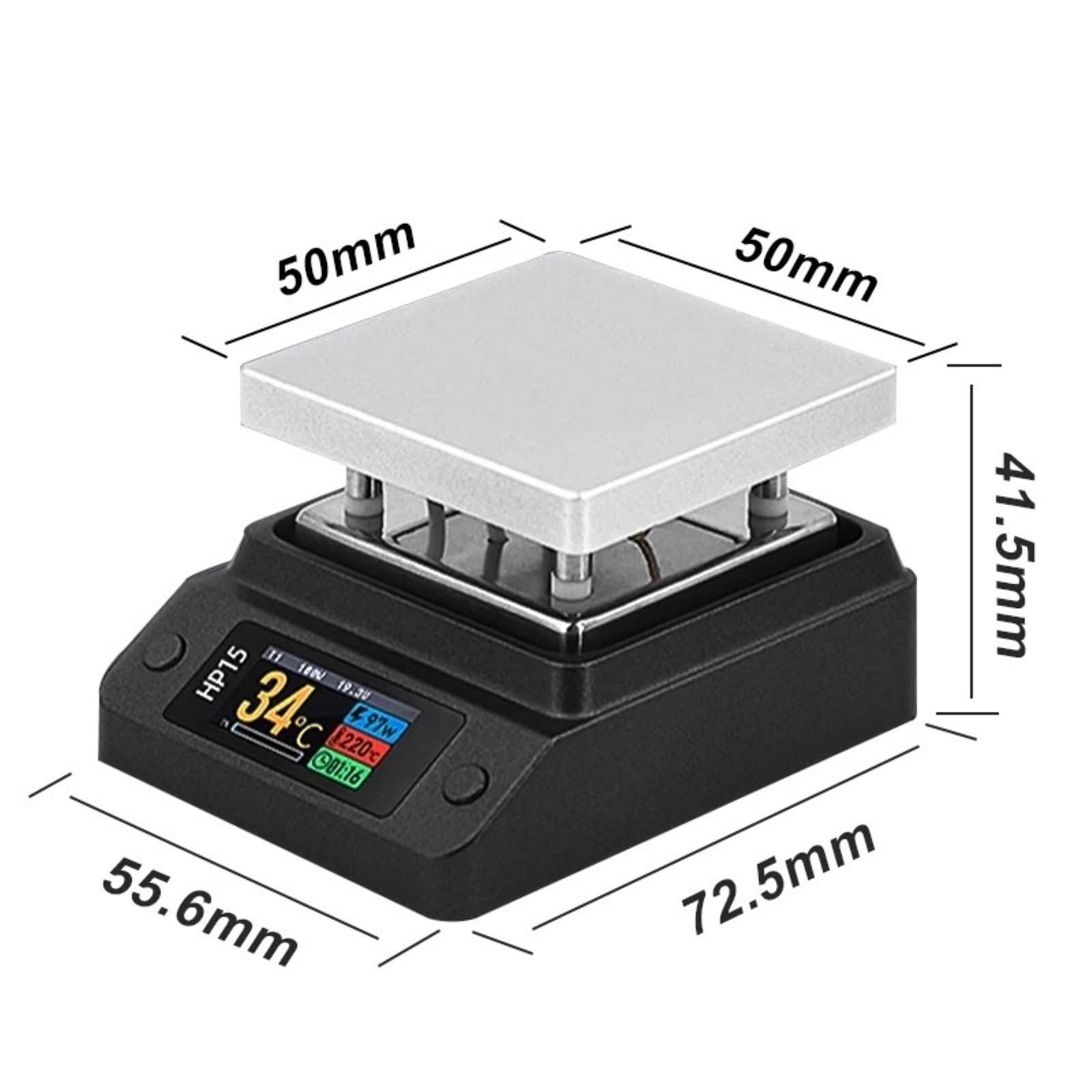 Stacja lutownicza, Stacja lutownicza z płytą grzejną HP15 150 W, płyta grzejna PD DC podwójnym trybem rozpływu do naprawy PCB