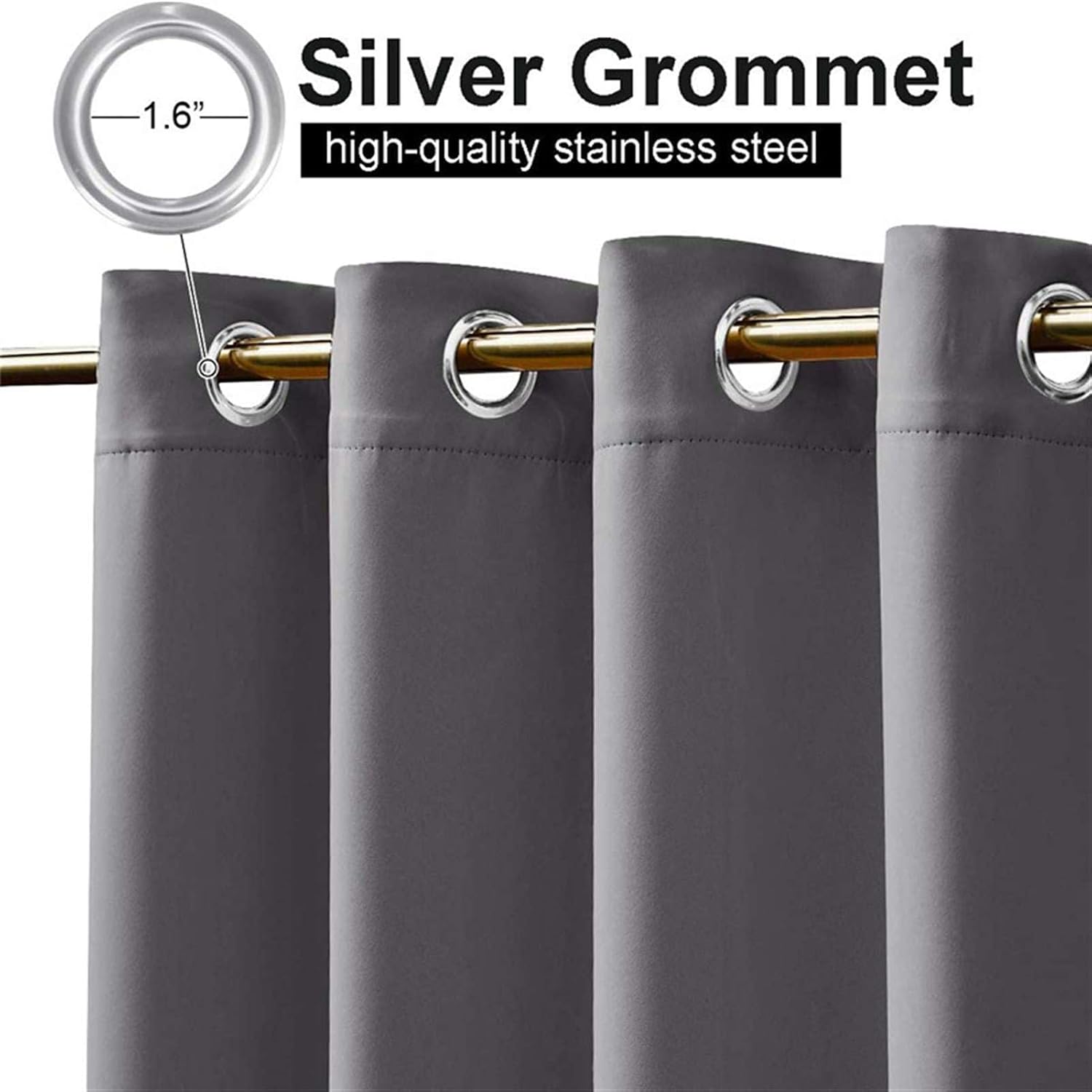 Outdoor Curtains for Patio Waterproof, 1 Panel Privacy Protection & Light Filtering Curtains Grommet Outside Curtains for Porch, Gazebo, Pergola, Backyard, Dark Grey, 59x65 inch