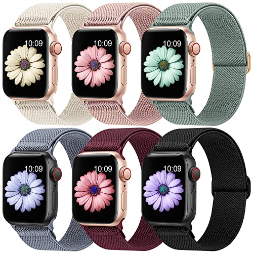 Acquista Solo Loop intrecciato per cinturino Apple Watch 44mm 40mm 45mm 41mm 49mm 42mm 38mm braccialetto elastico iWatch serie 7 3 SE 6 8 cinturino Ultra in Italia a partire da 44