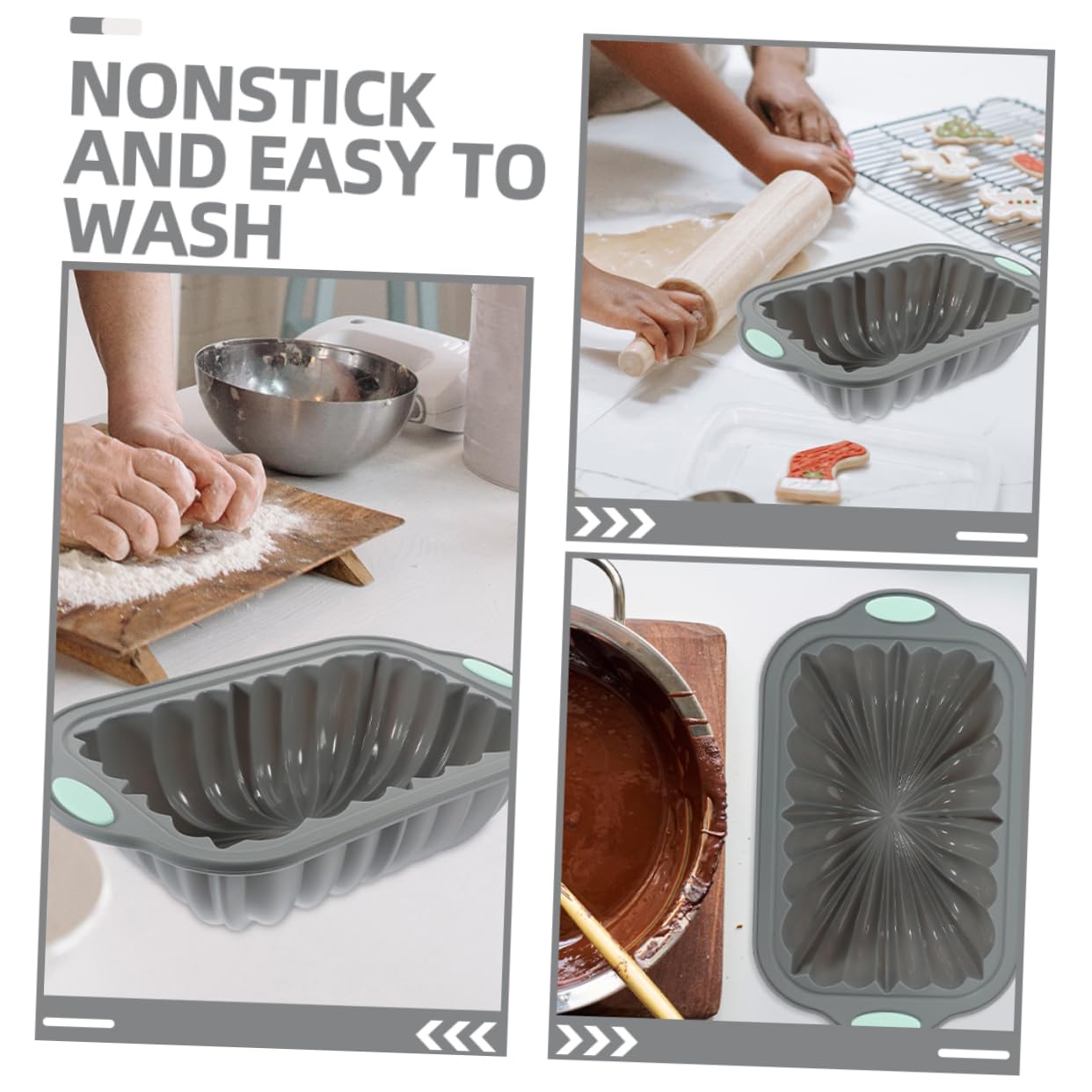 STOBAZA Silicone Cake Mould Nonstick Loaf Pan Easy to Wash for Homemade Bread Toast Cakes Versatile Safe for Oven